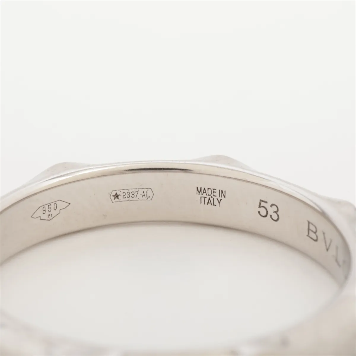 Infinito Ring, Pt950, 5.4g, Size 53, Initials TS77YL, Scratches — view 4