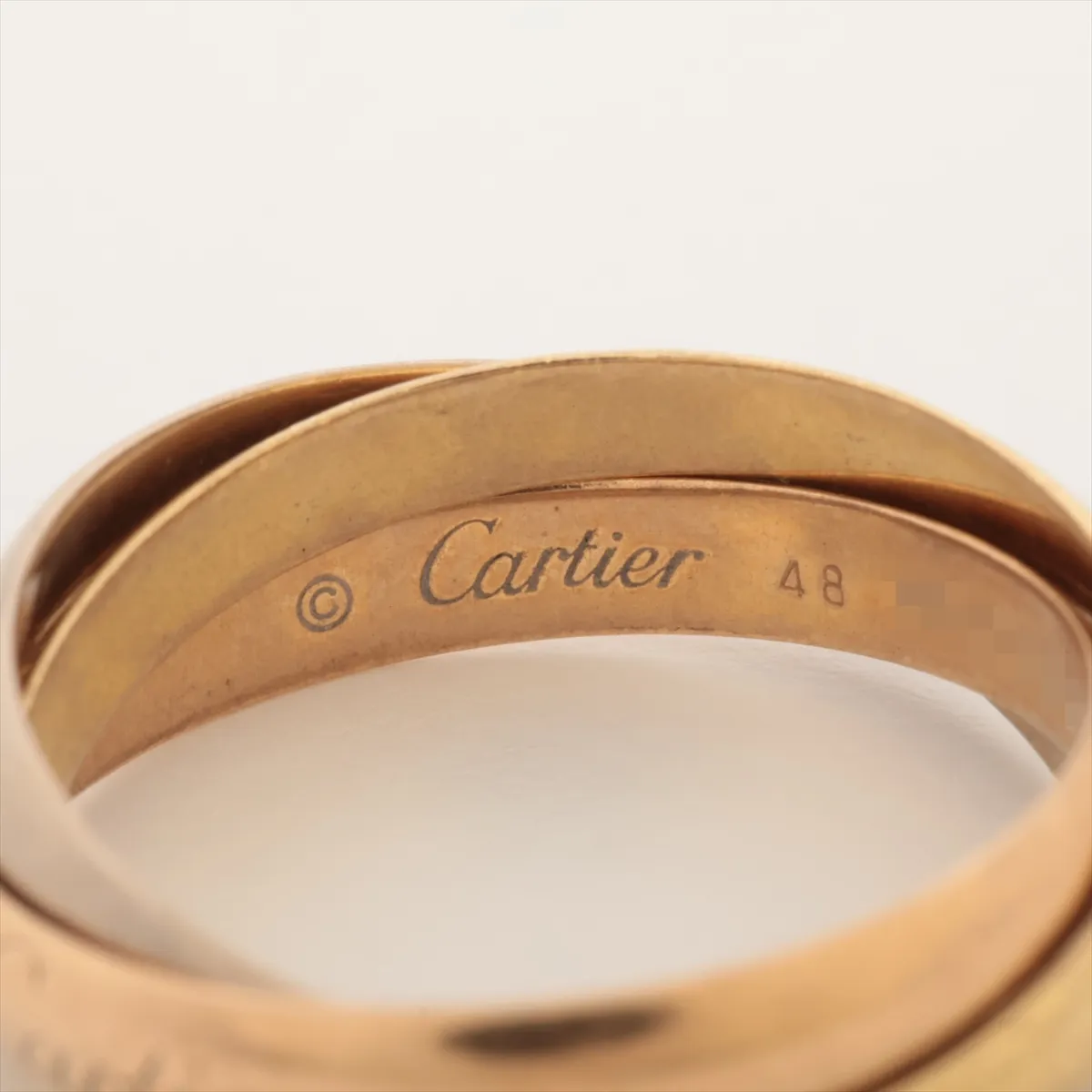 Trinity Ring 750 (Yellow Gold x Pink Gold x White Gold) 3.7g Size 48 HNO027 Resizing CRB4086147 — view 3