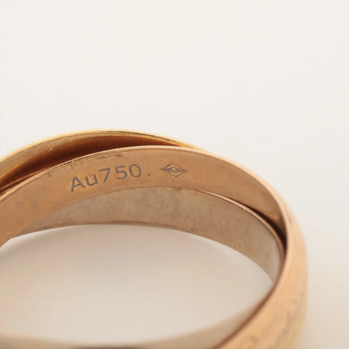 Trinity Ring 750 (Yellow Gold x Pink Gold x White Gold) 3.7g Size 48 HNO027 Resizing CRB4086147 — view 5