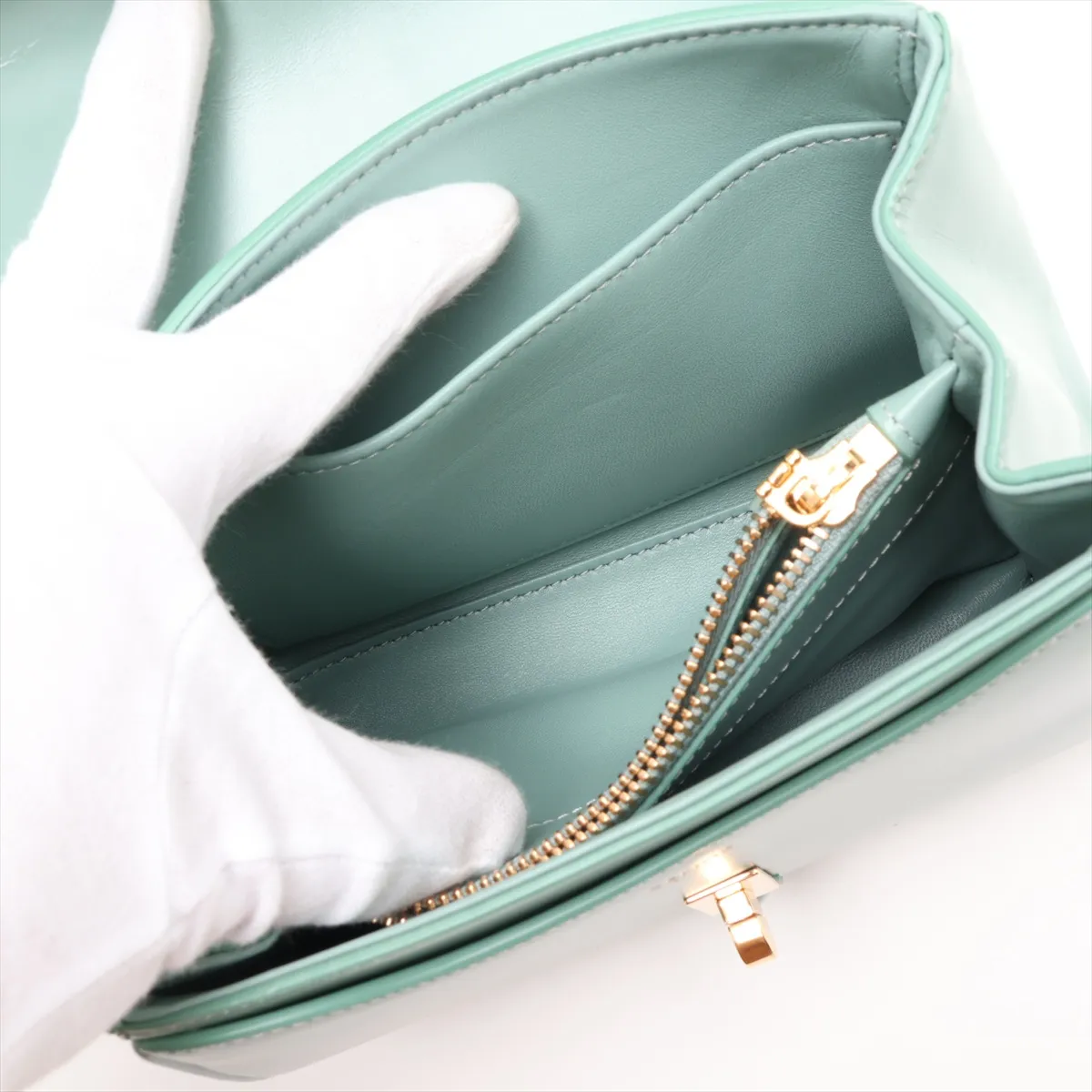 16th Anniversary Mini Leather 2-Way Handbag, Green — view 11