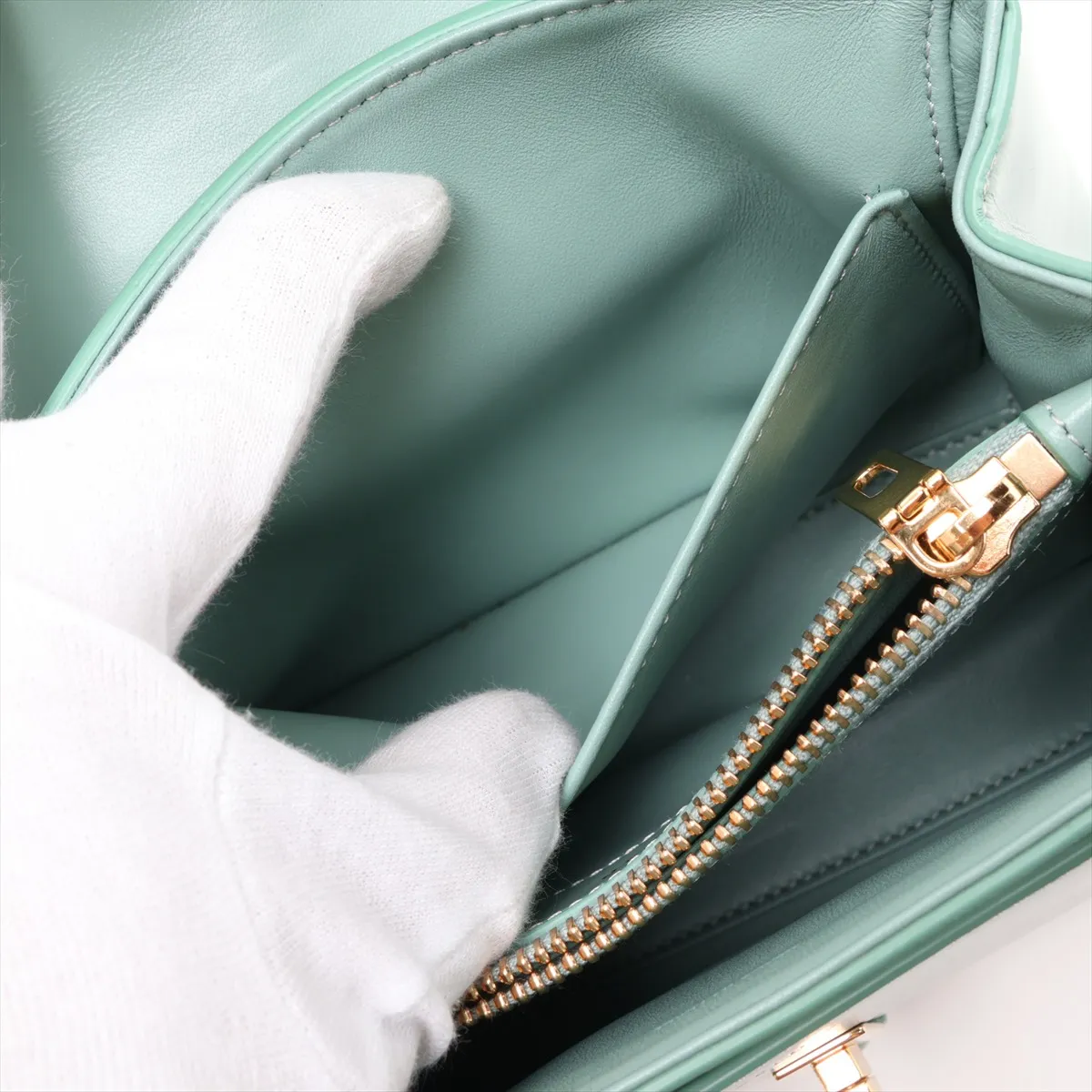 16th Anniversary Mini Leather 2-Way Handbag, Green — view 12