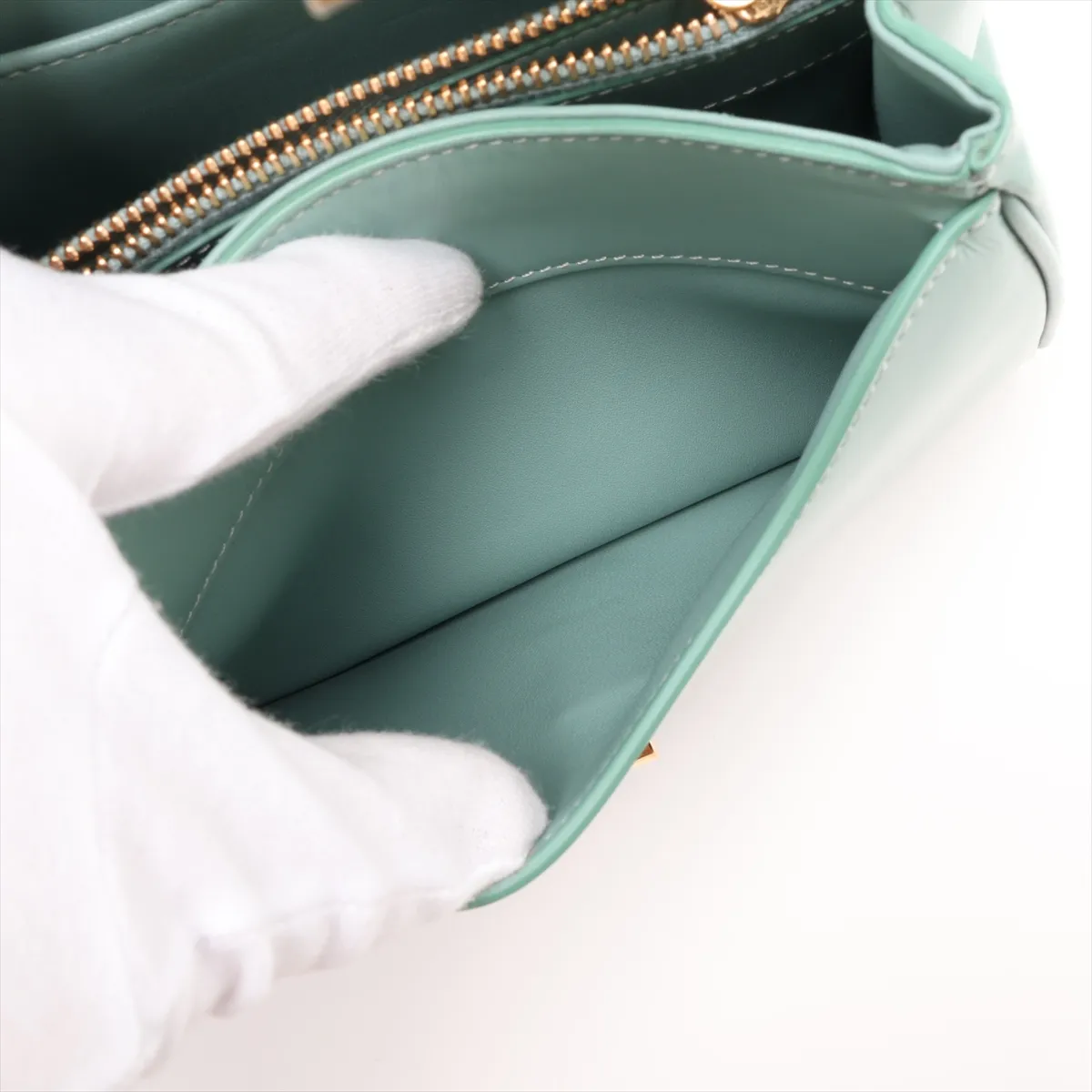 16th Anniversary Mini Leather 2-Way Handbag, Green — view 8