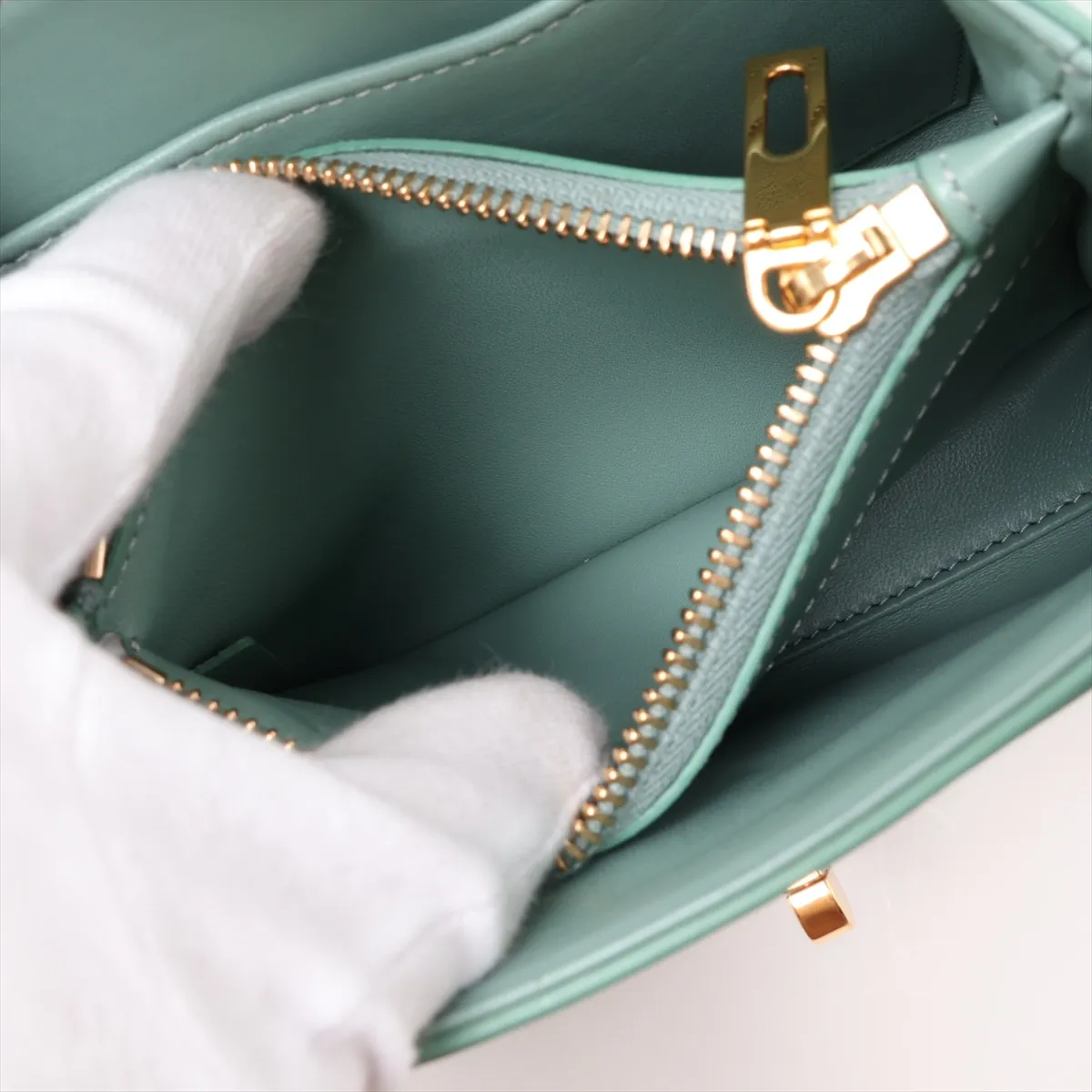 16th Anniversary Mini Leather 2-Way Handbag, Green — view 10