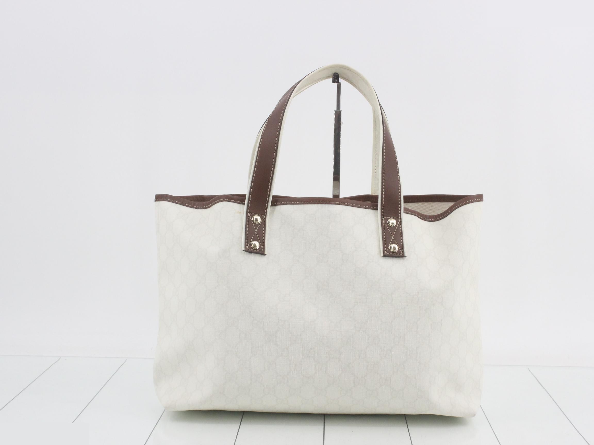 GG Supreme Tote Bag, White, 211134, 001998 — view 2