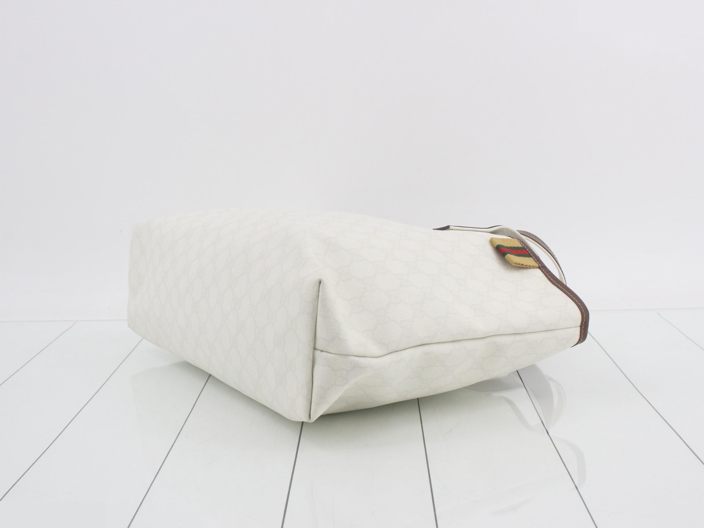 GG Supreme Tote Bag, White, 211134, 001998 — view 6