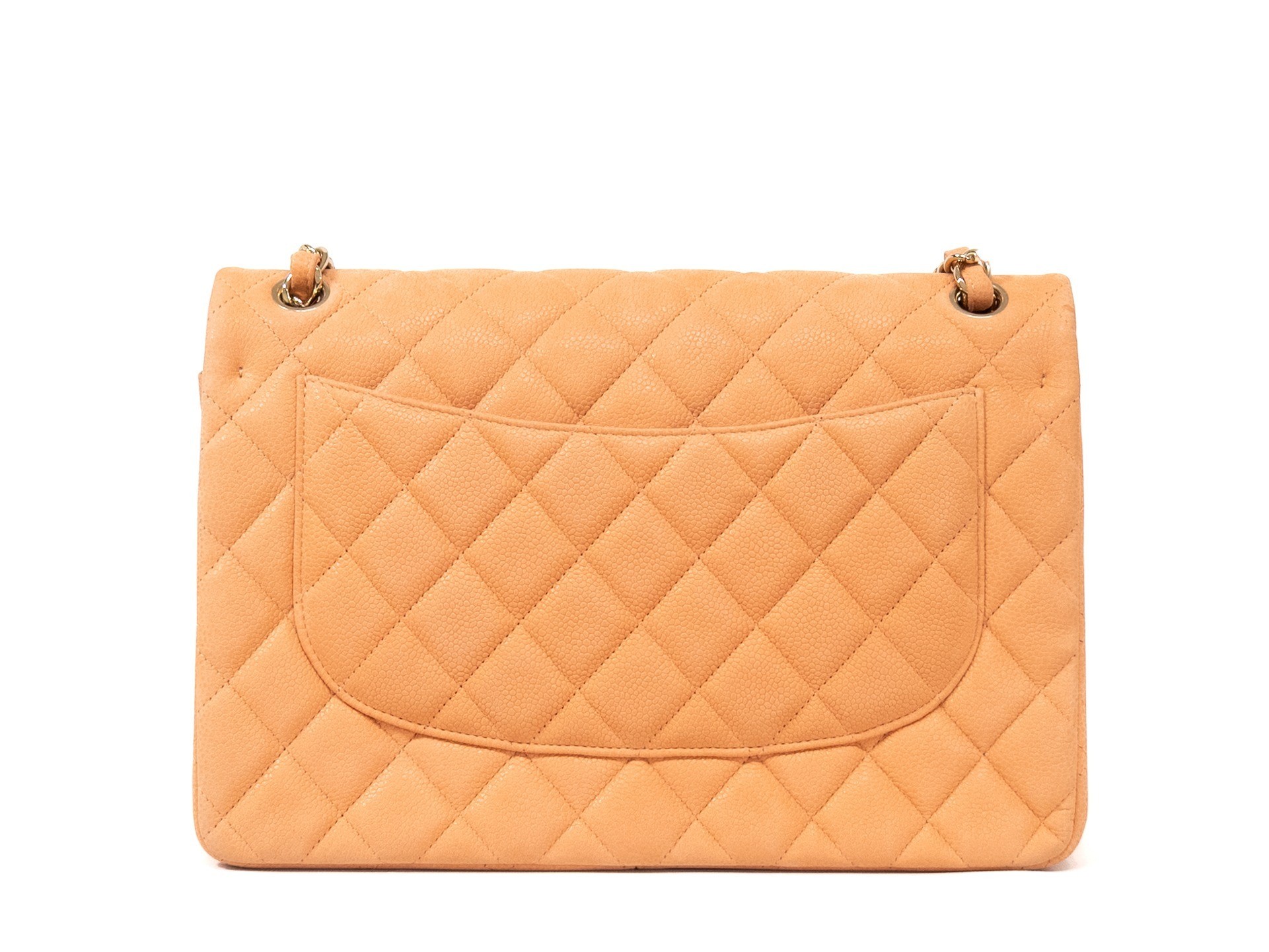 Large Matelassé Seal Card Caviar Skin Double Flap — view 2