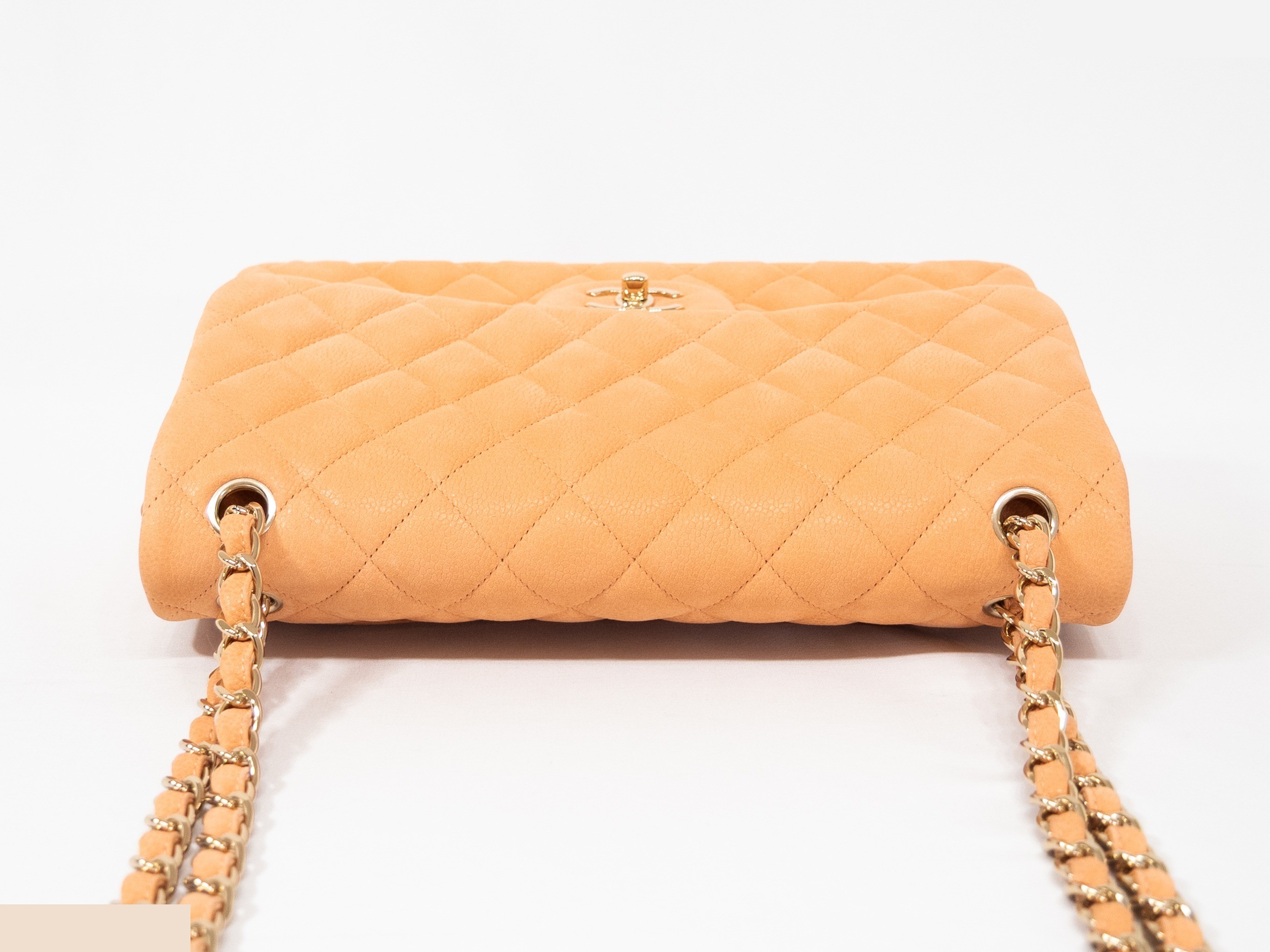 Large Matelassé Seal Card Caviar Skin Double Flap — view 3
