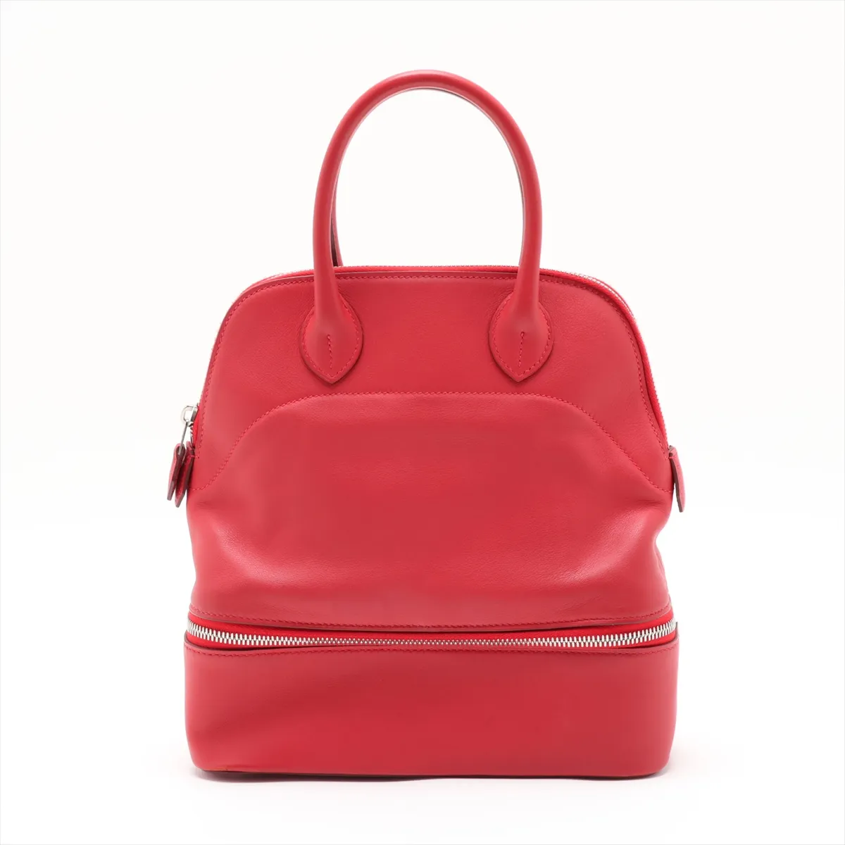 Hermès Bolide Sucré, Veau Swift leather, Rouge Casaque, silver hardware, T: 2015 — view 2