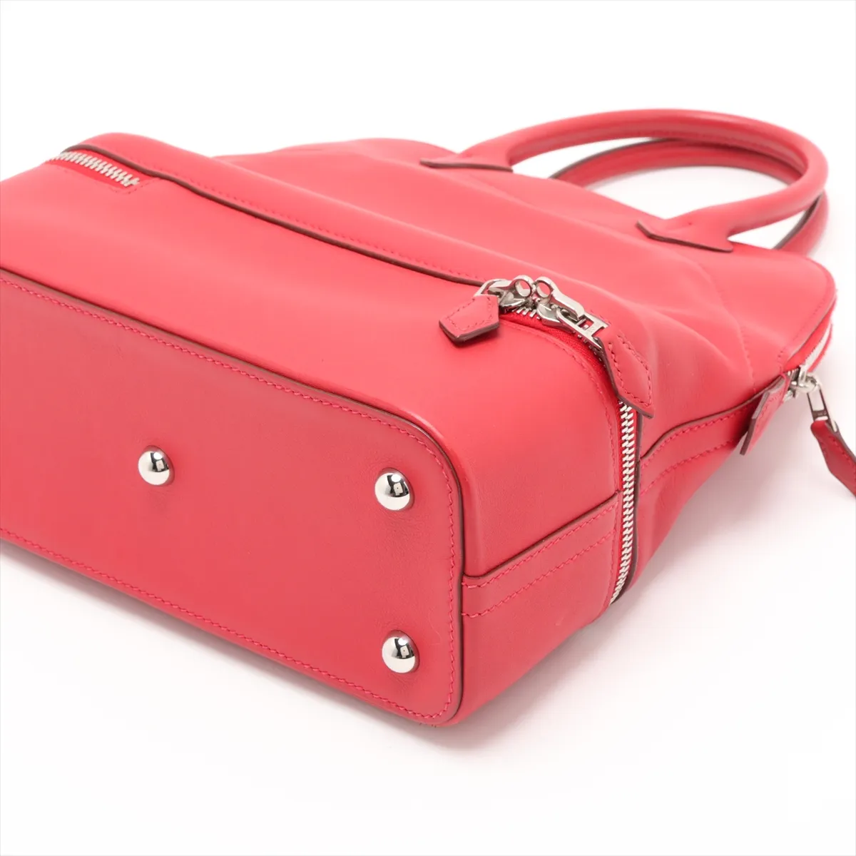 Hermès Bolide Sucré, Veau Swift leather, Rouge Casaque, silver hardware, T: 2015 — view 3