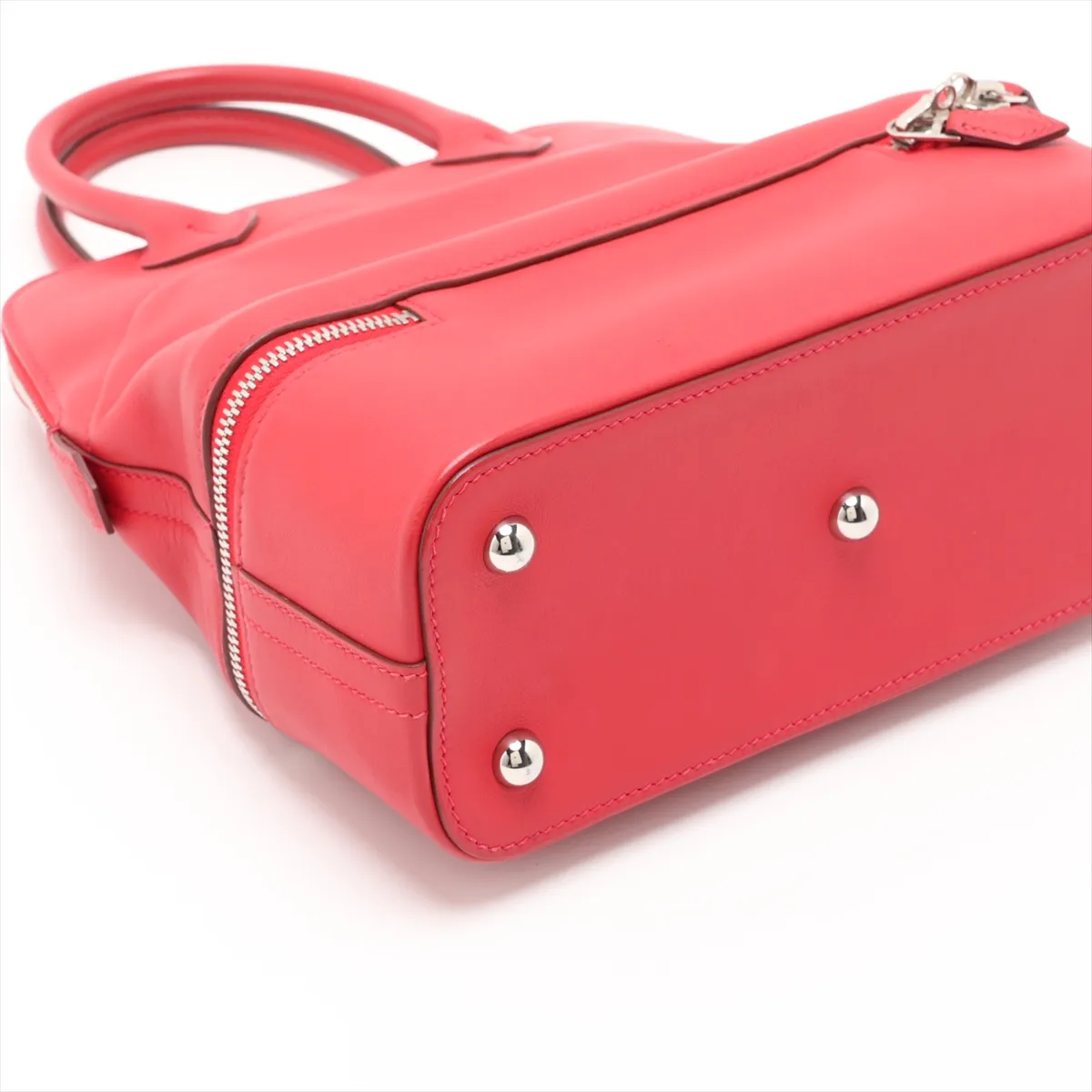 Hermès Bolide Sucré, Veau Swift leather, Rouge Casaque, silver hardware, T: 2015 — view 4