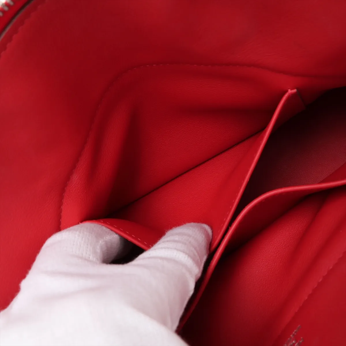 Hermès Bolide Sucré, Veau Swift leather, Rouge Casaque, silver hardware, T: 2015 — view 9