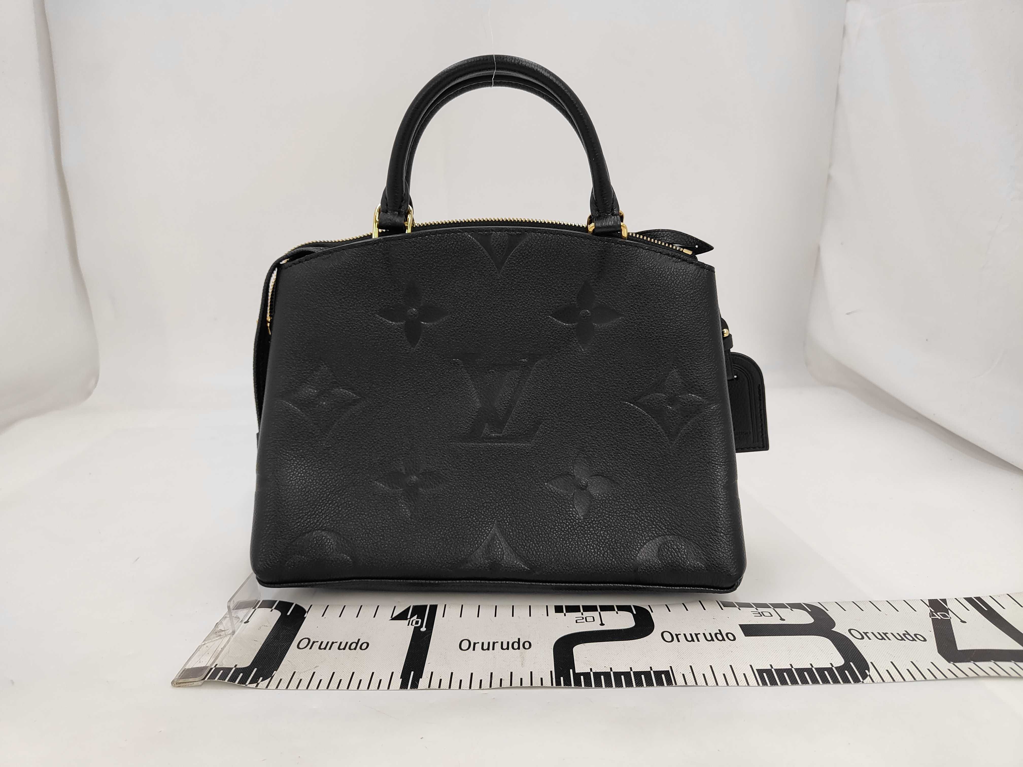 Monogram Empreinte Louis Vuitton Black Monogram Empreinte Calf Petit Palais M58916 2-Way Handbag — view 2