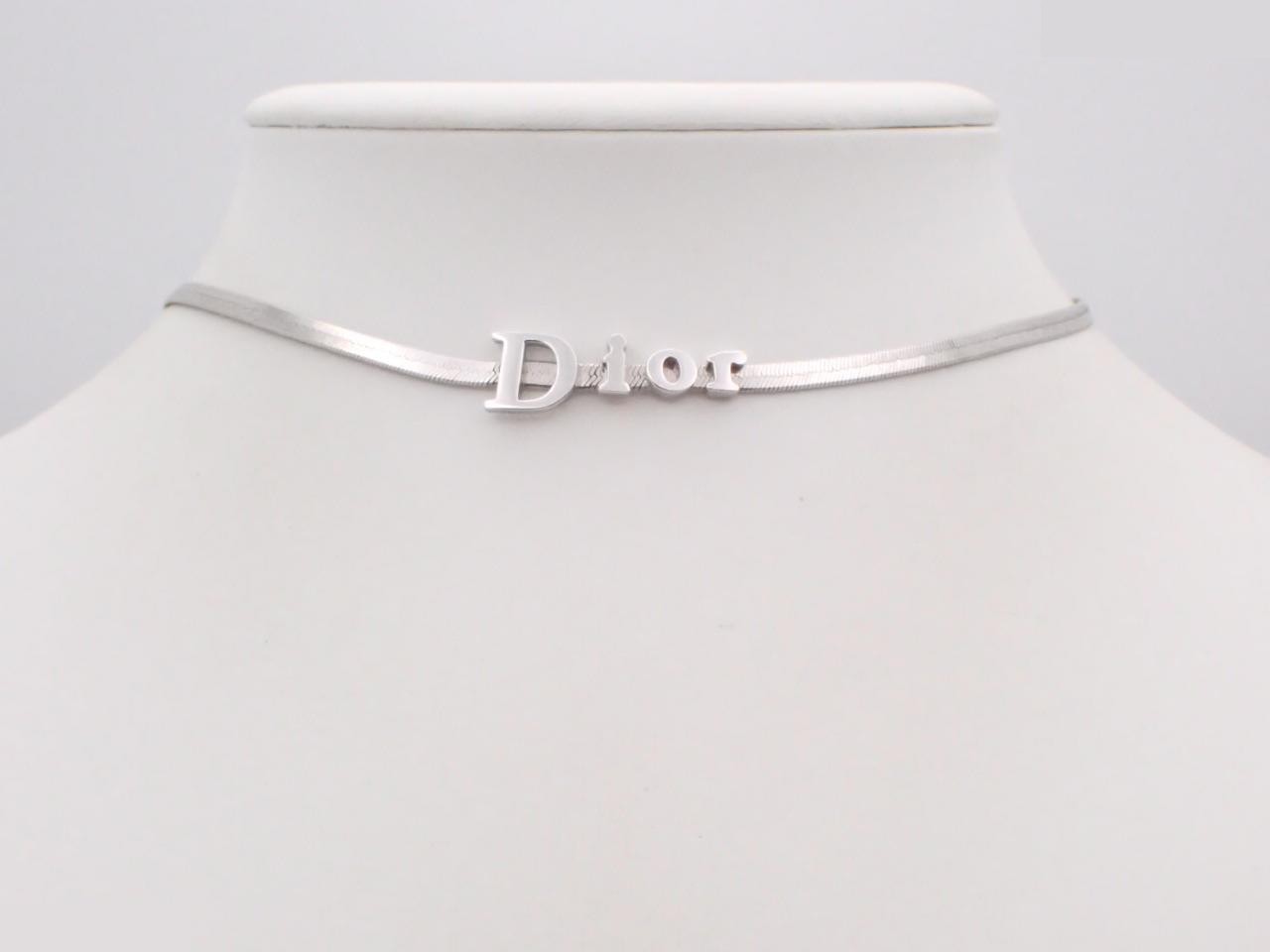 necklace, silver choker, approximately 36cm in length. — view 3