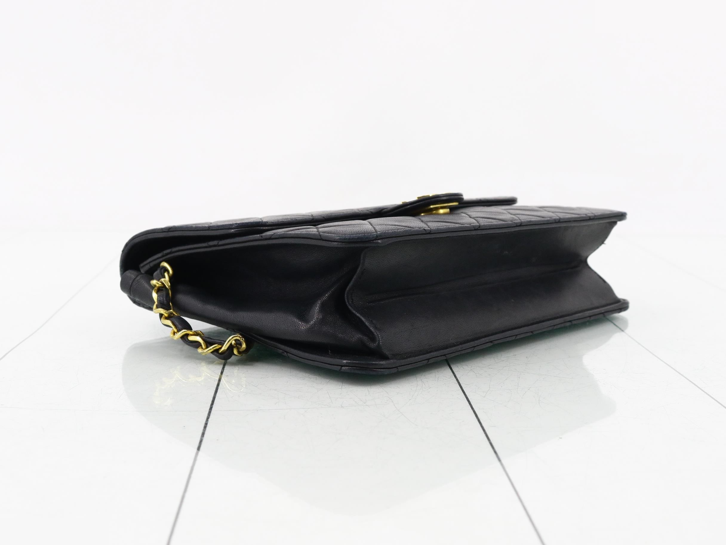 Matelassé Leather Push-Lock Chain Shoulder Bag — view 5