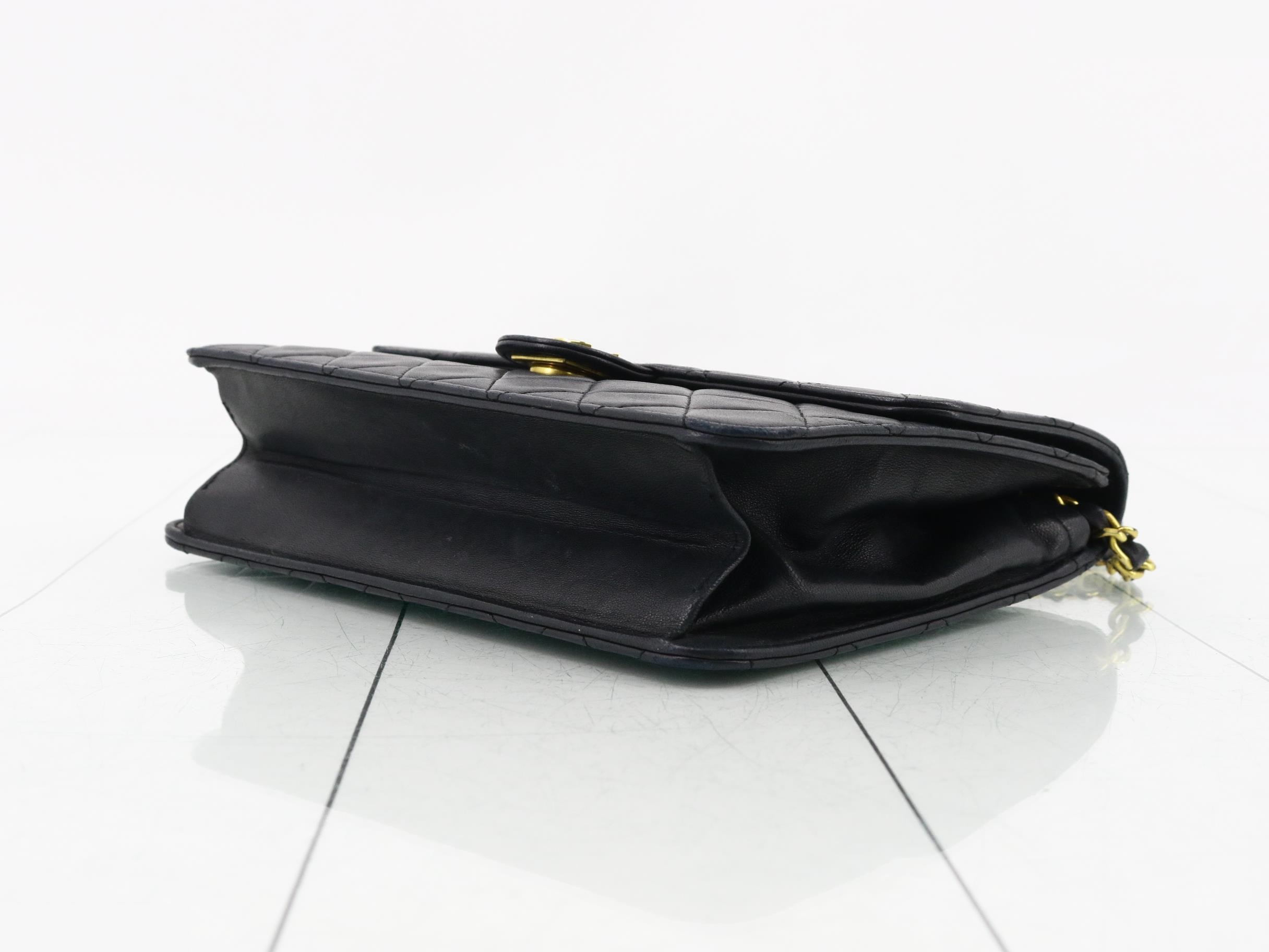 Matelassé Leather Push-Lock Chain Shoulder Bag — view 6