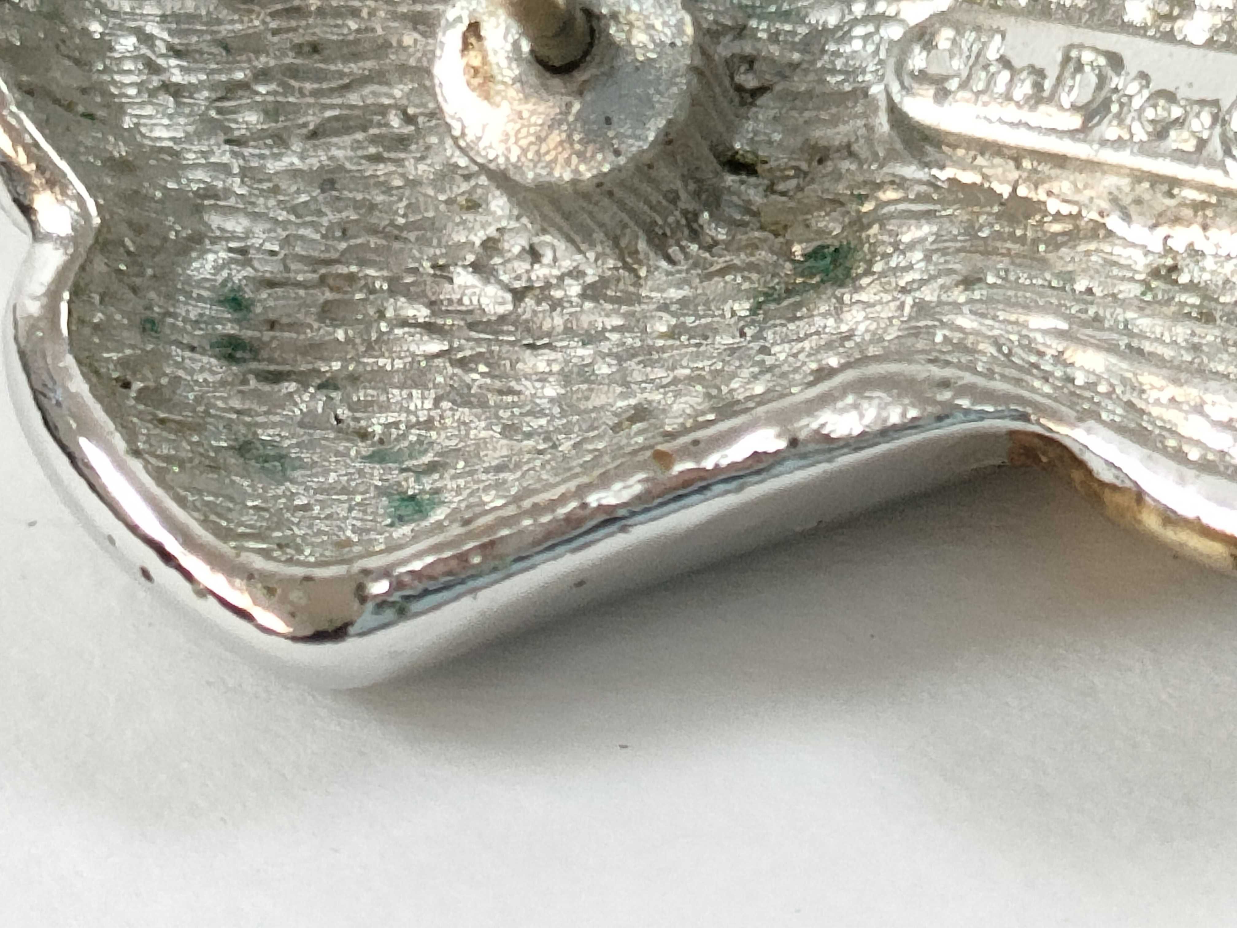 Vintage Rhinestone Silver Gold Earrings — view 5