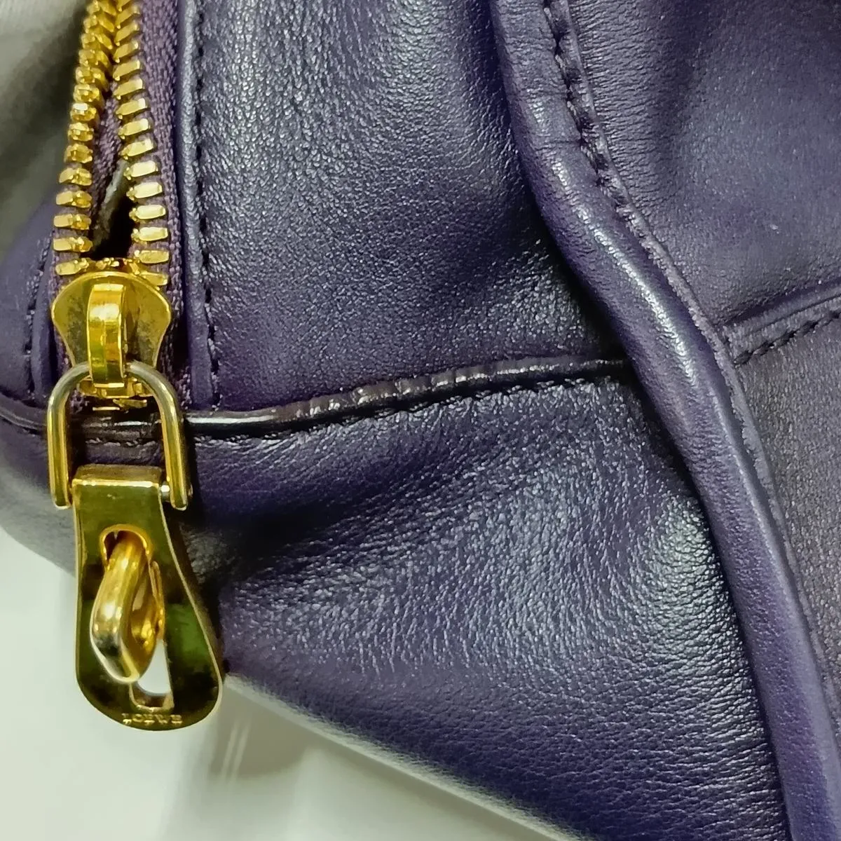 Amazona 36 Leather x Patent Leather Handbag, Purple x Yellow — view 12