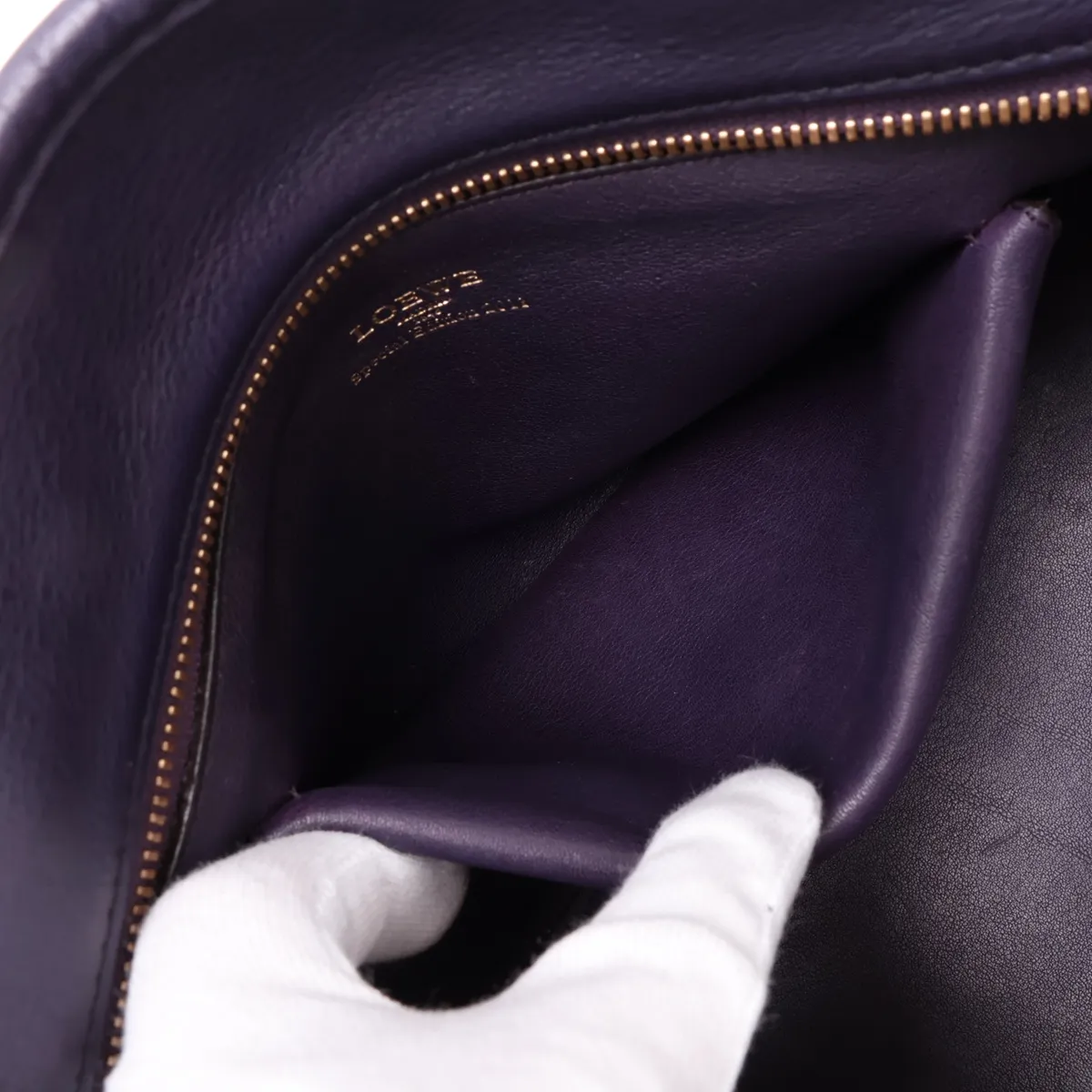 Amazona 36 Leather x Patent Leather Handbag, Purple x Yellow — view 8
