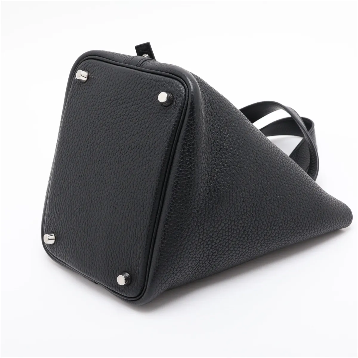 Picotin Lock 18 PM, Taurillon Clemence leather, black, silver hardware, Year: 2020 — view 3
