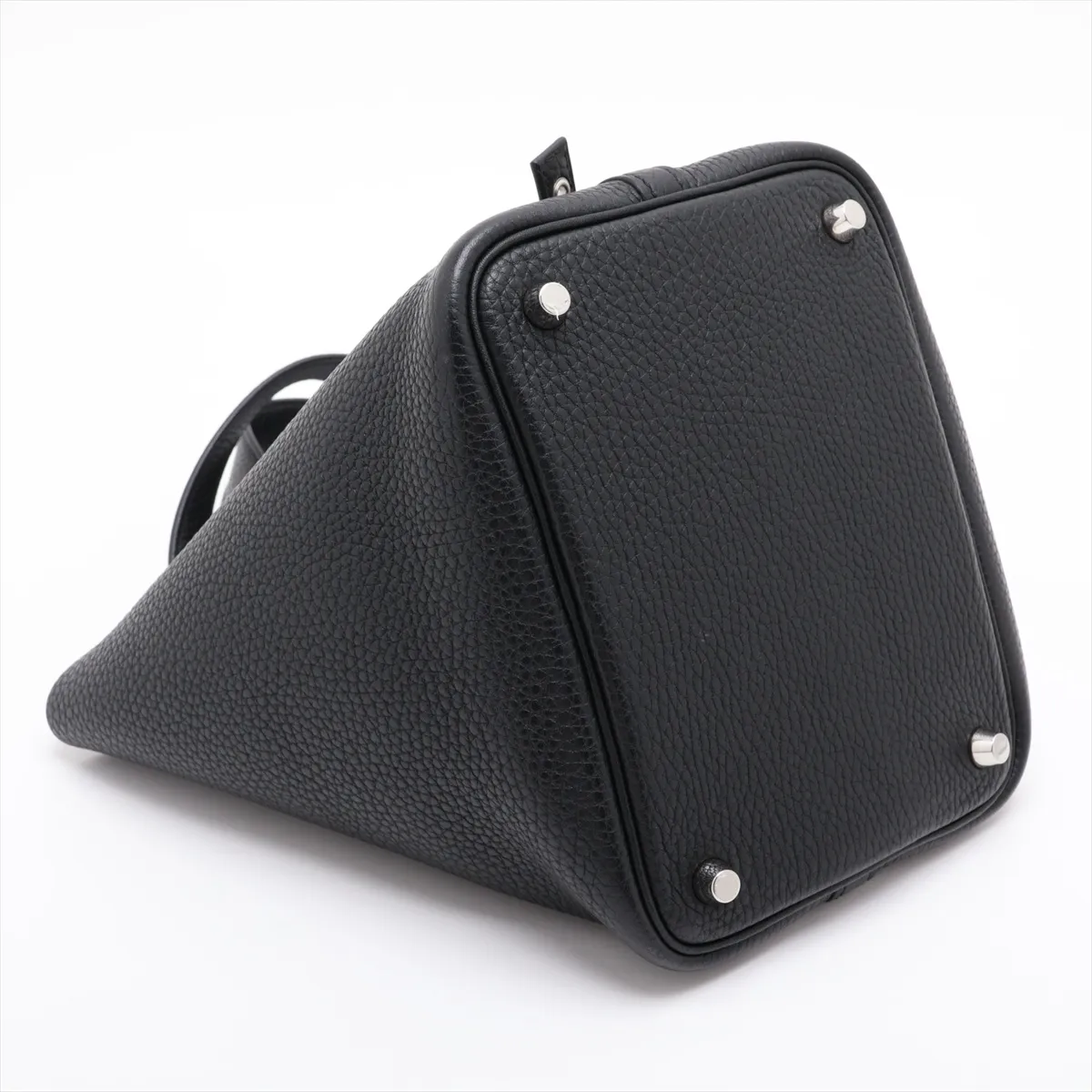 Picotin Lock 18 PM, Taurillon Clemence leather, black, silver hardware, Year: 2020 — view 4