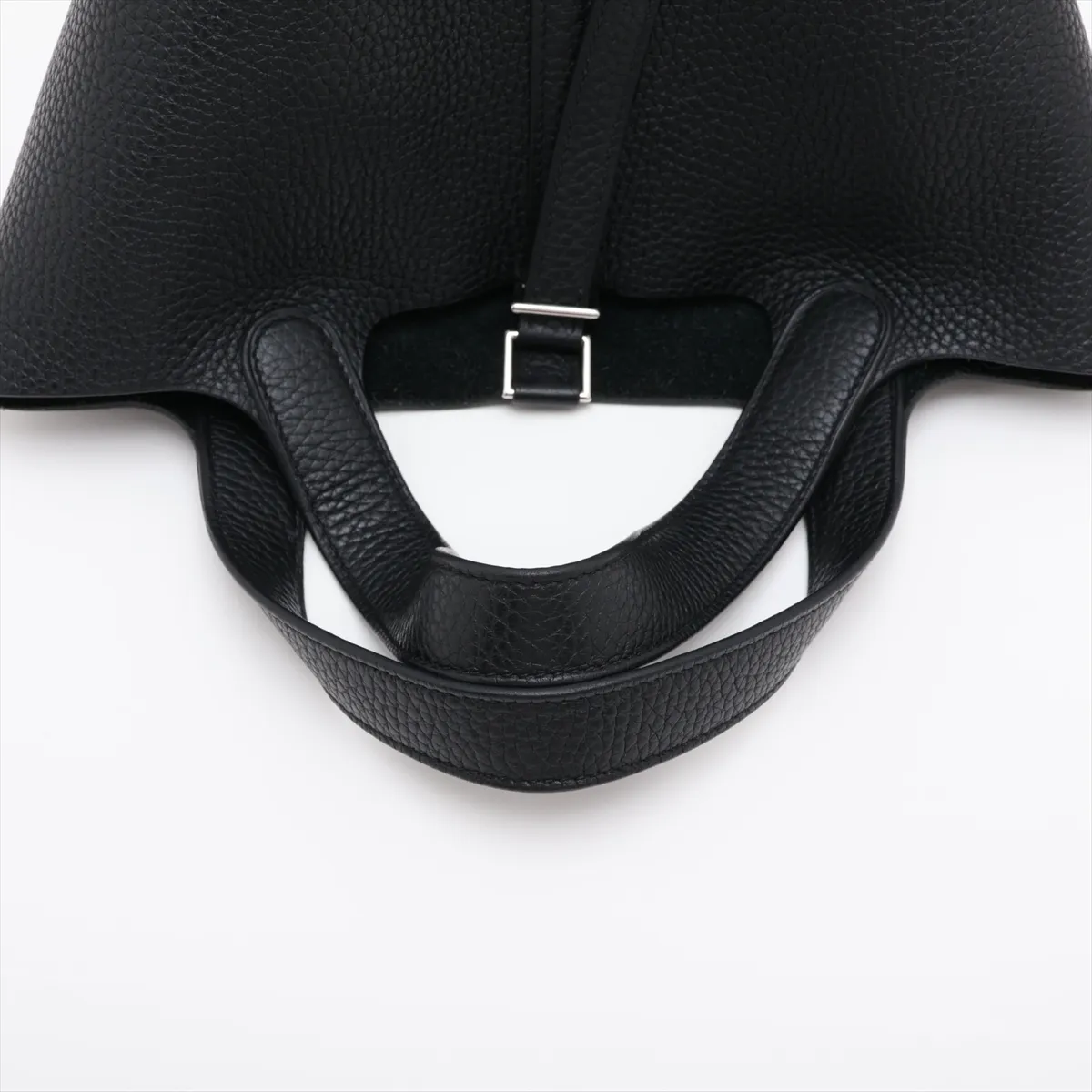 Picotin Lock 18 PM, Taurillon Clemence leather, black, silver hardware, Year: 2020 — view 5