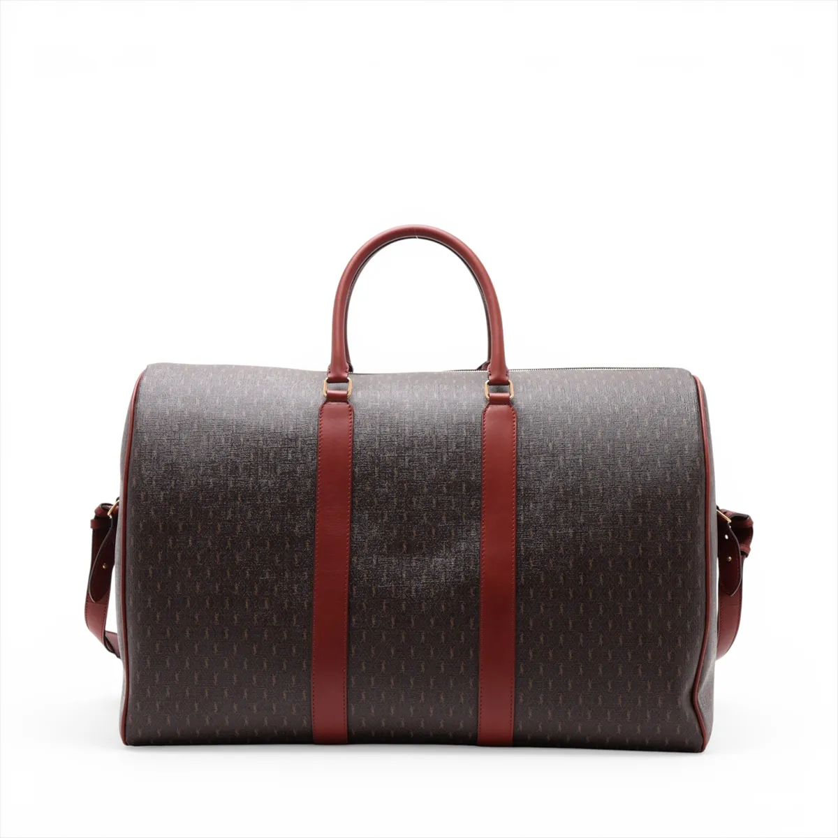 PVC x Leather 2-Way Boston Bag, Brown, 582141 — view 2