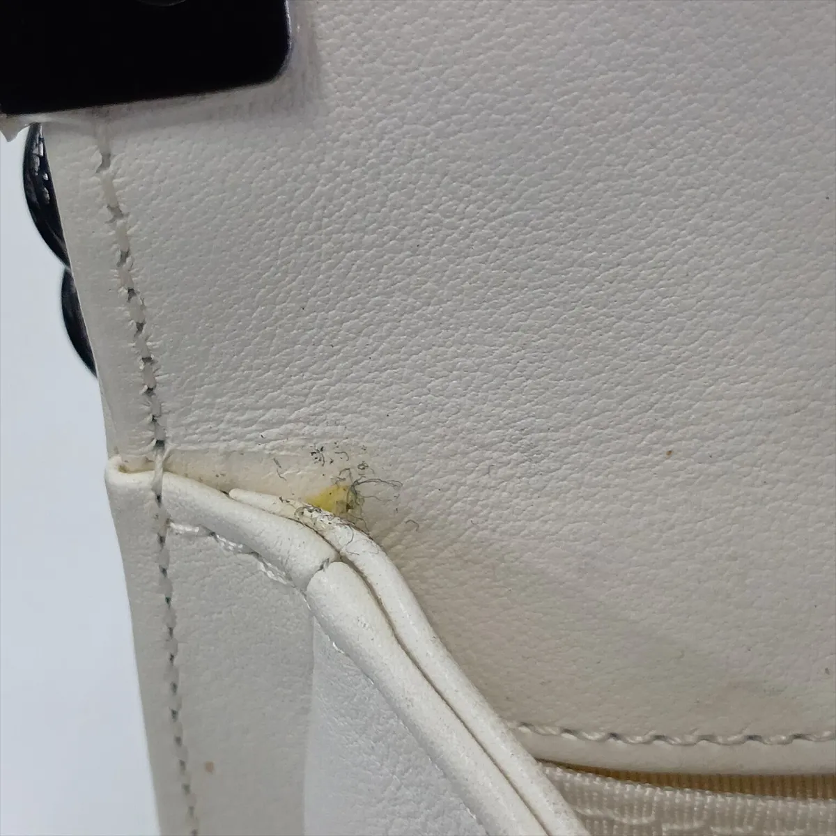 Boy Chanel 20 Small Lambskin Chain Shoulder Bag, White with Black Hardware, 25404792, Serial Number 25-series, A67085 — view 12