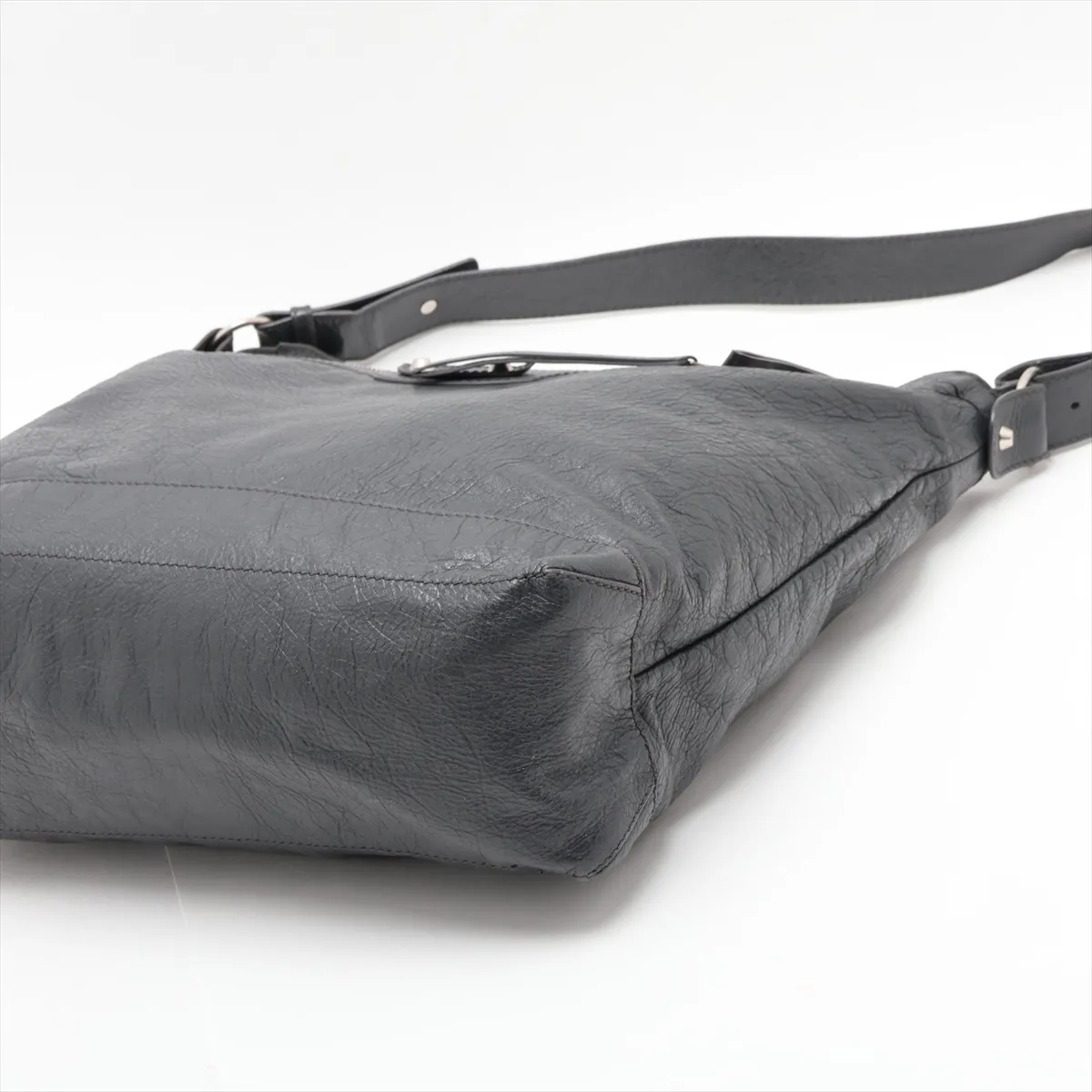 The Day Leather Shoulder Bag, Gray, 340687 — view 3