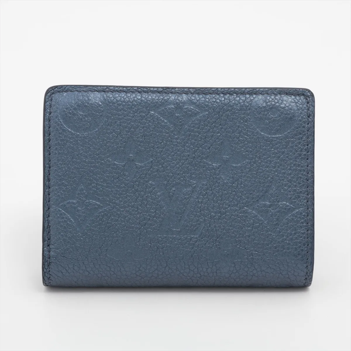 Monogram Empreinte Portefeuille Claire M80943 Metallic Blue Compact Wallet (RFID detected) — view 2