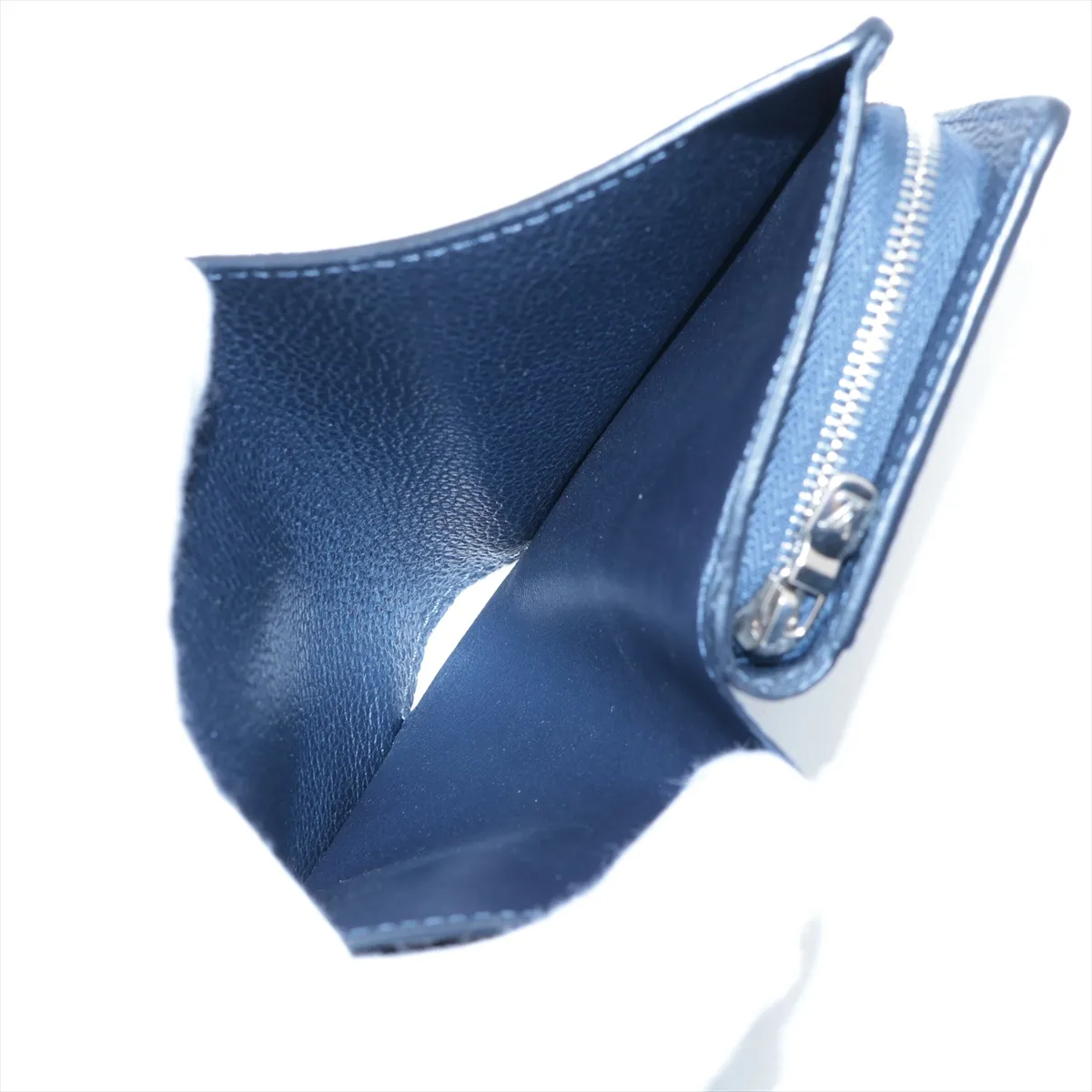 Monogram Empreinte Portefeuille Claire M80943 Metallic Blue Compact Wallet (RFID detected) — view 4