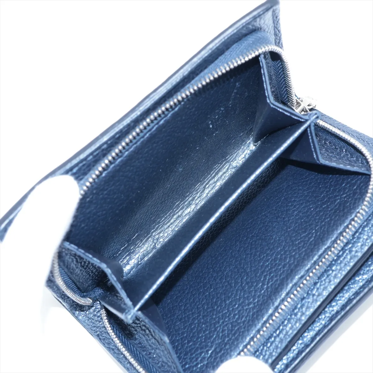 Monogram Empreinte Portefeuille Claire M80943 Metallic Blue Compact Wallet (RFID detected) — view 5