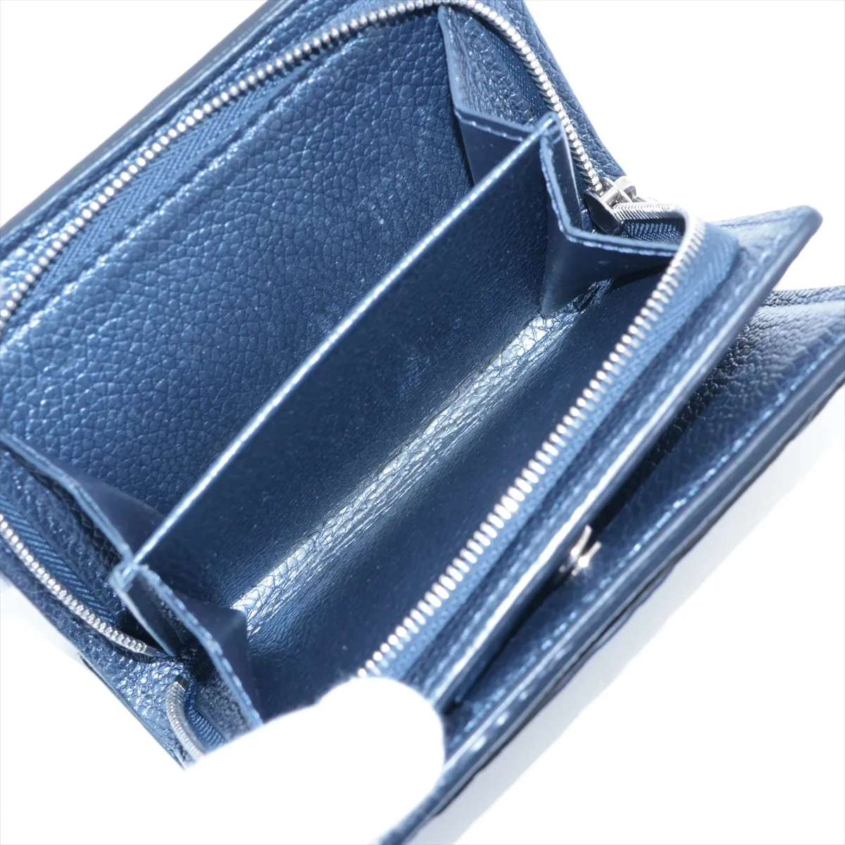 Monogram Empreinte Portefeuille Claire M80943 Metallic Blue Compact Wallet (RFID detected) — view 6