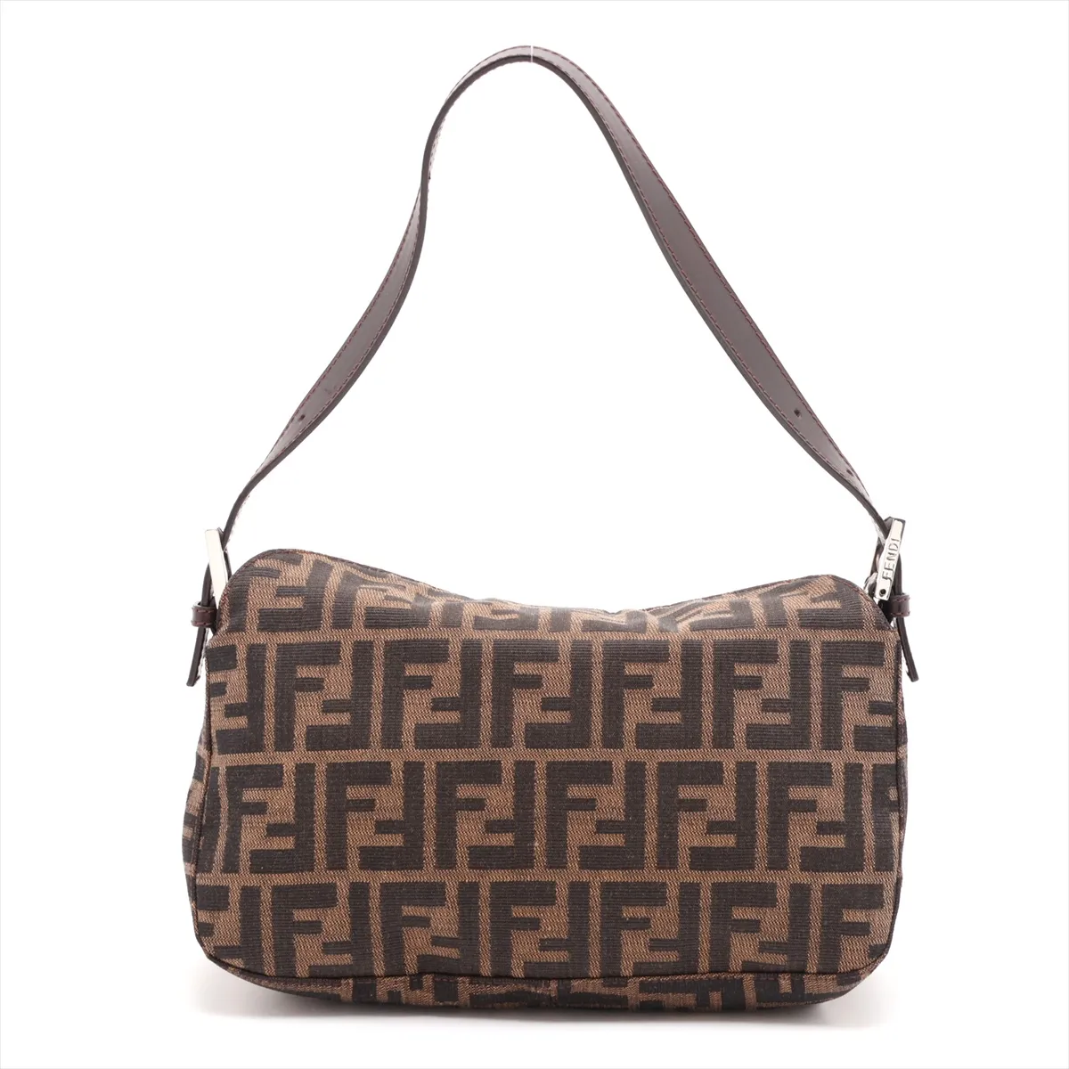 Zucca Canvas x Leather Shoulder Bag, Brown, 26725 — view 2