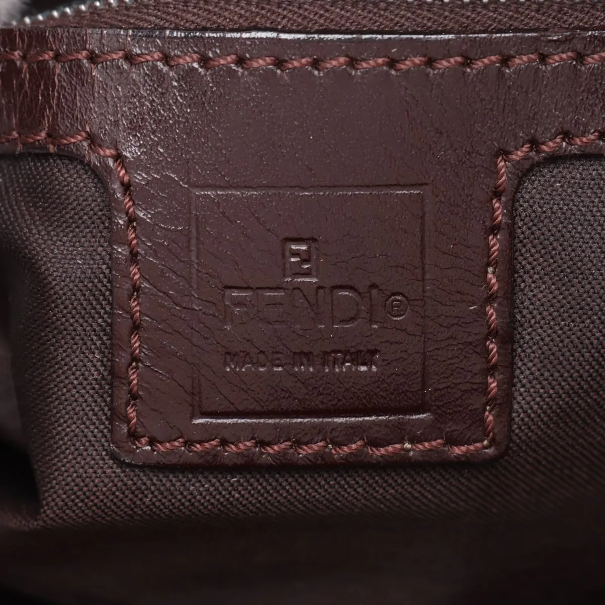 Zucca Canvas x Leather Shoulder Bag, Brown, 26725 — view 9