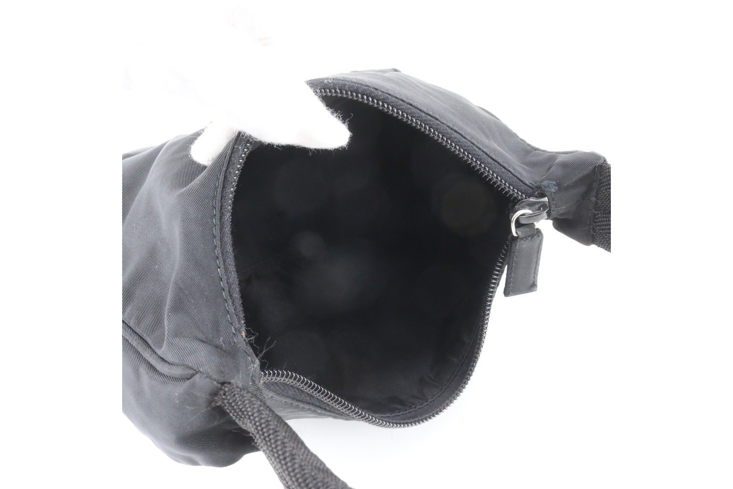 Tessuto Nylon Triangle Logo Handbag — view 7