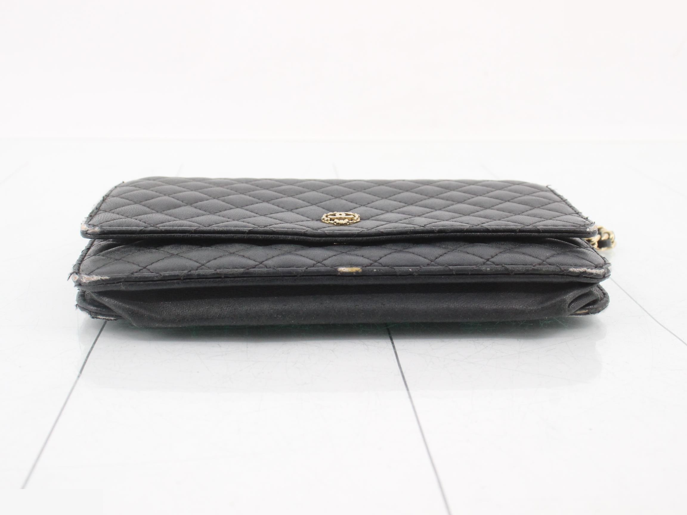 Matelasse Lambskin Chain Wallet — view 3