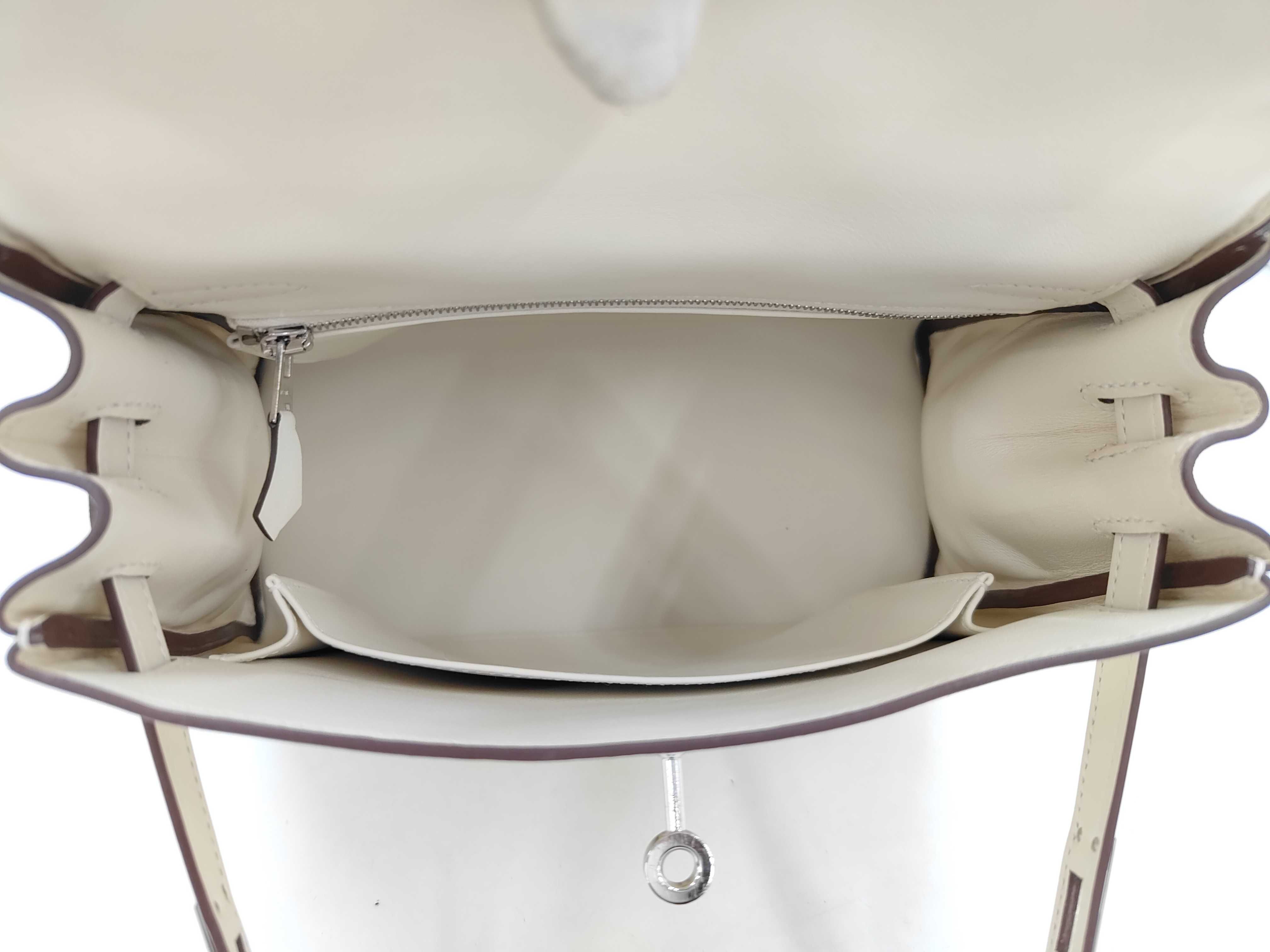 Kelly In & Out 25 Swift Nata Silver Hardware Z Stamp Handbag — view 9