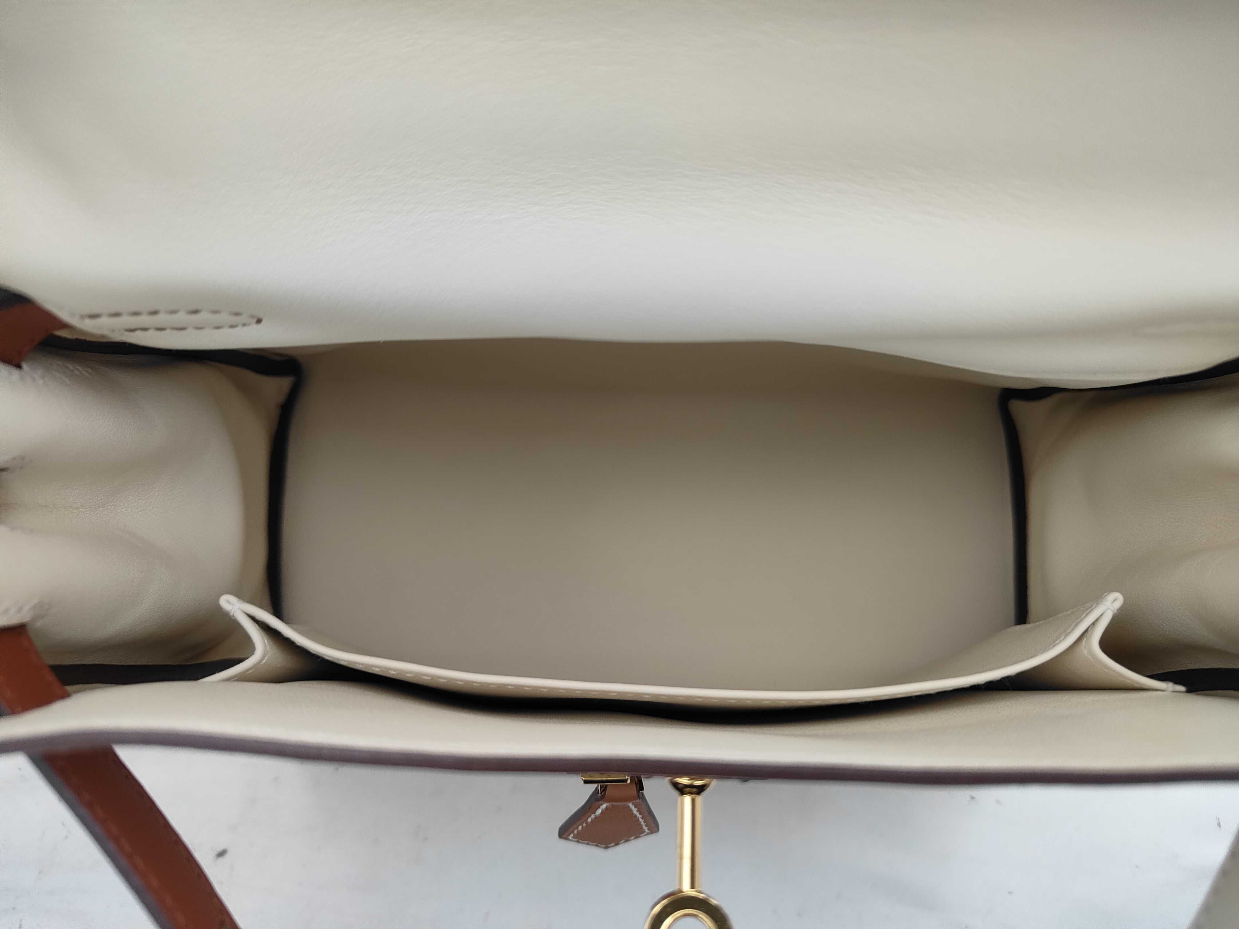 Kelly 25 Colourmatic, U stamp (2022), inside stitching, Nata/Cuivre/Lime/Mauve Sylvestre/Bleu Brume, gold hardware, Swift leather handbag — view 8