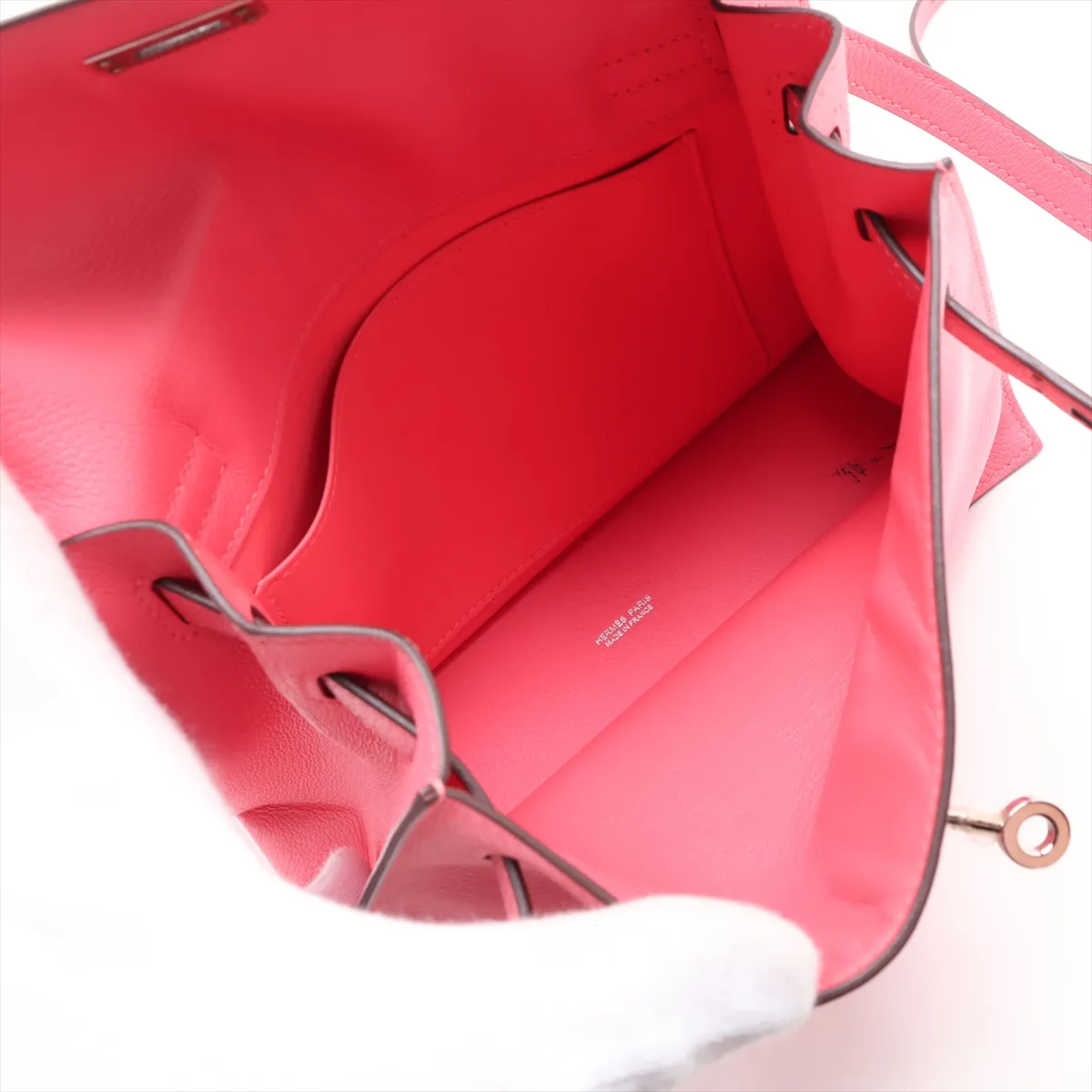 [Individually packaged] Hermes Kelly Dance 2 Veau Evercolor Rose Azalee Silver Hardware D:2019 HD X75052 — view 6