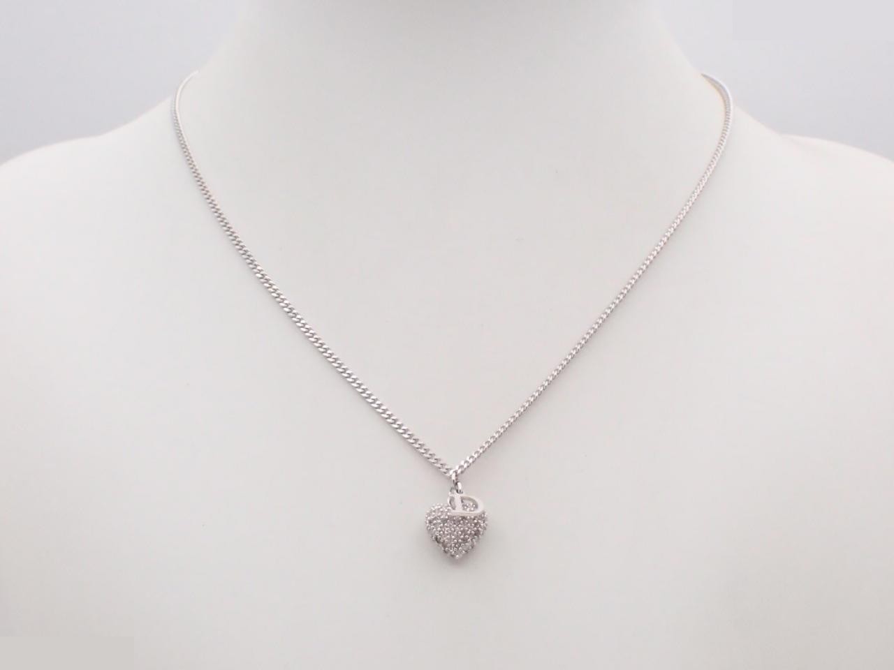 heart rhinestone necklace, with box and chain (approx. 46cm). — view 3