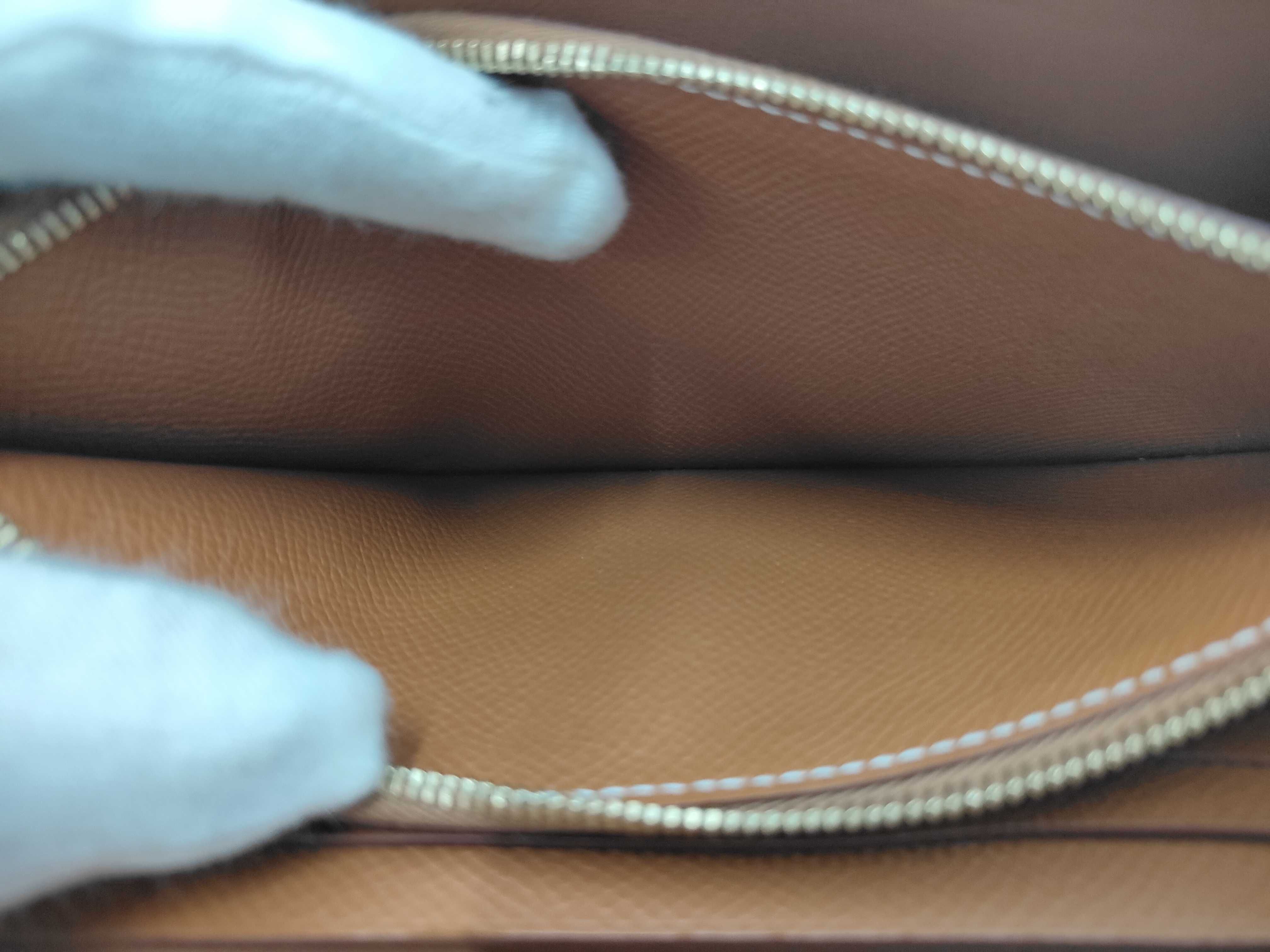 Constance To Go wallet, brown with gold hardware, Z stamp, no strap. — view 11