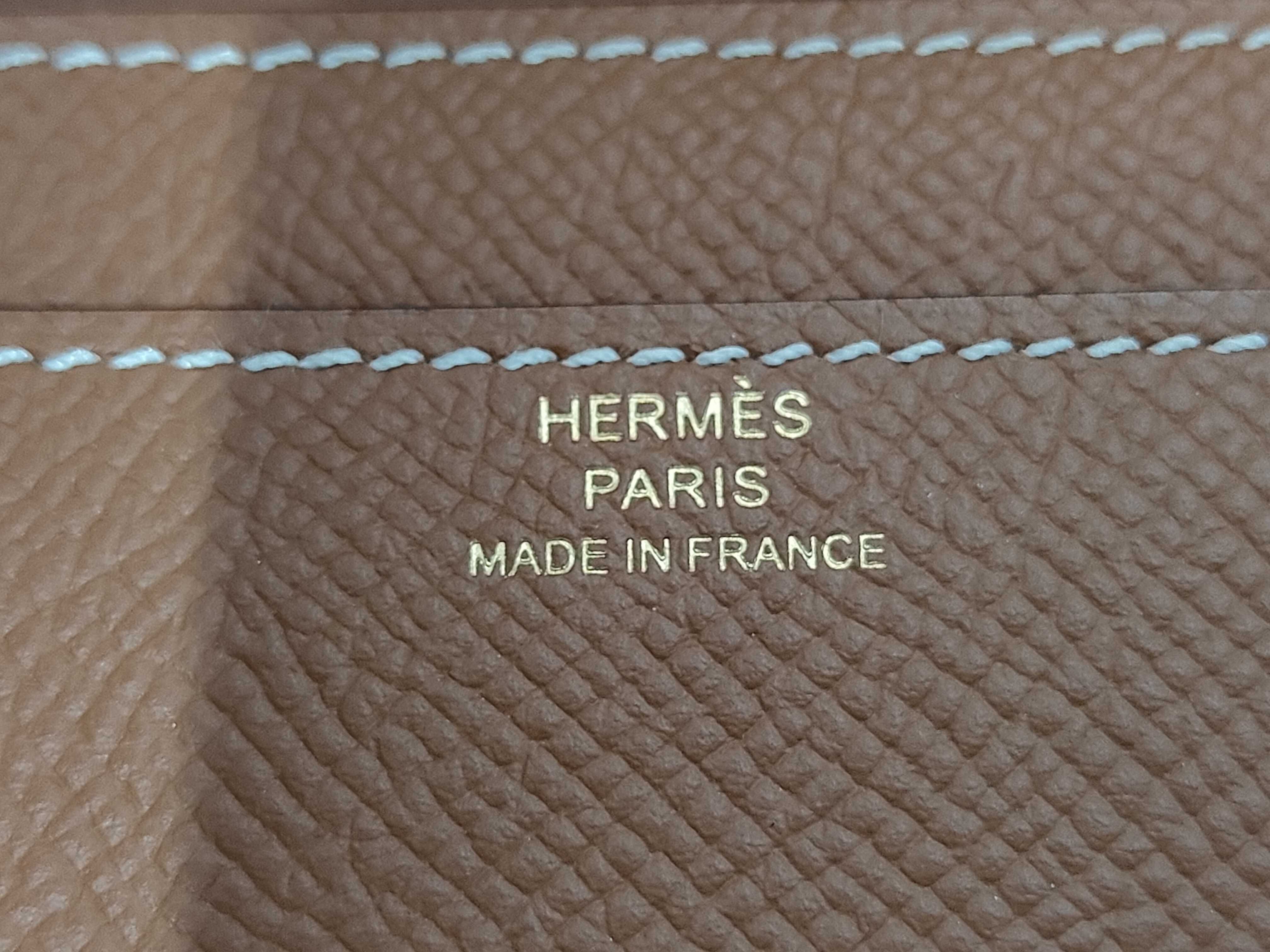 Constance To Go wallet, brown with gold hardware, Z stamp, no strap. — view 12