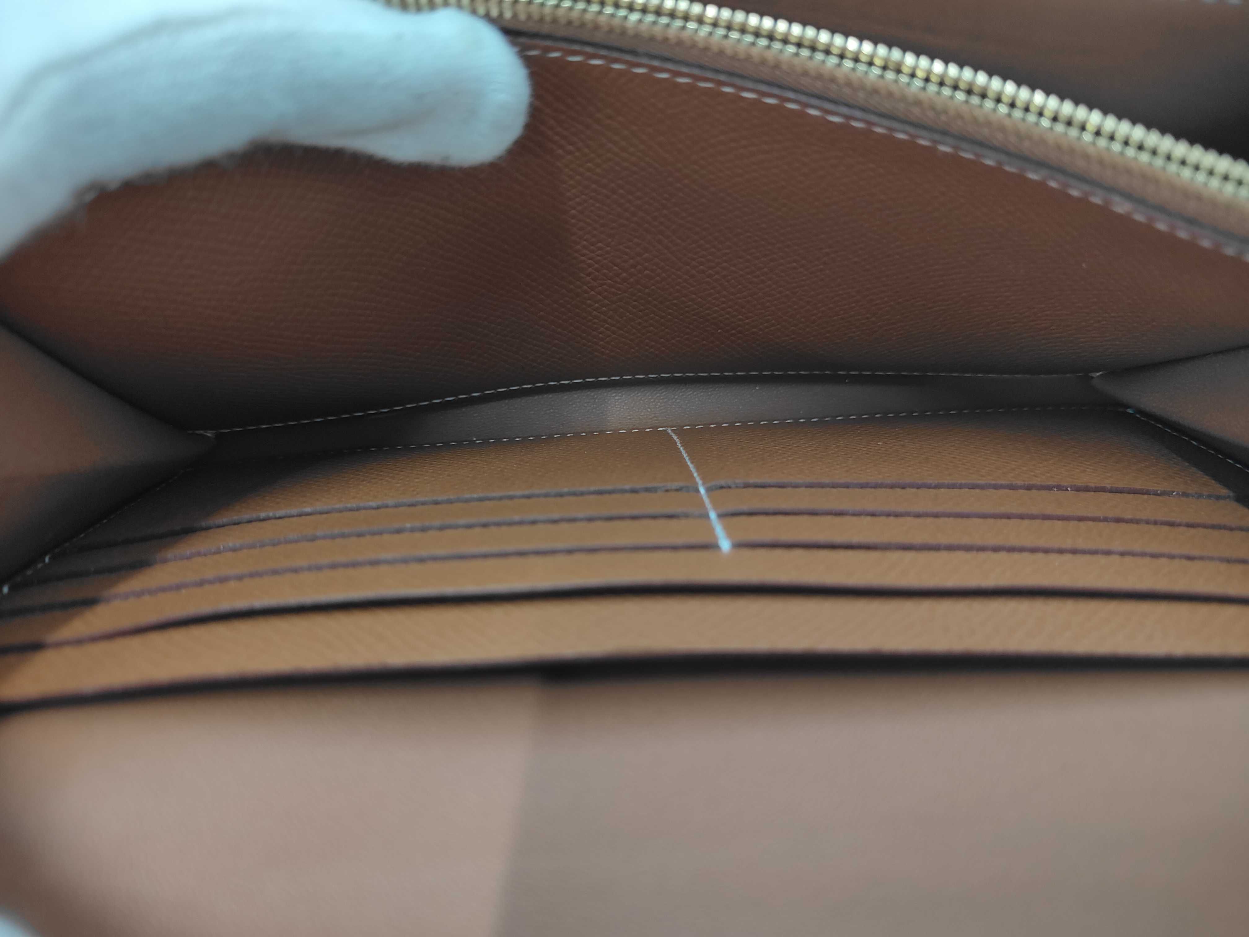 Constance To Go wallet, brown with gold hardware, Z stamp, no strap. — view 10
