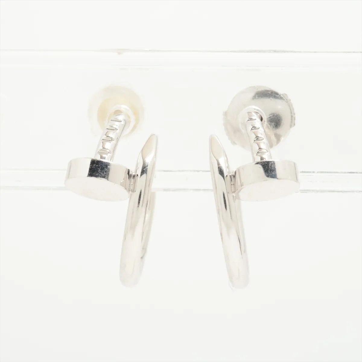 Juste un Clou Earrings, 750 (WG), 5.1g, KTF408, with pierced earrings, one earring backing is aftermarket, B8301236 — view 2