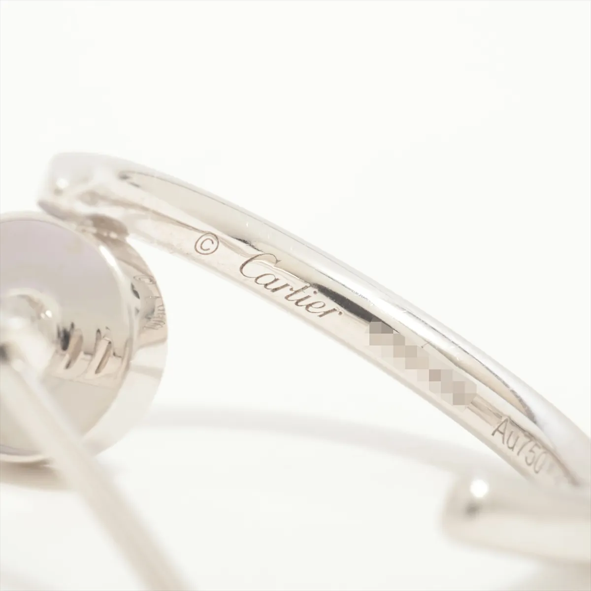 Juste un Clou Earrings, 750 (WG), 5.1g, KTF408, with pierced earrings, one earring backing is aftermarket, B8301236 — view 5