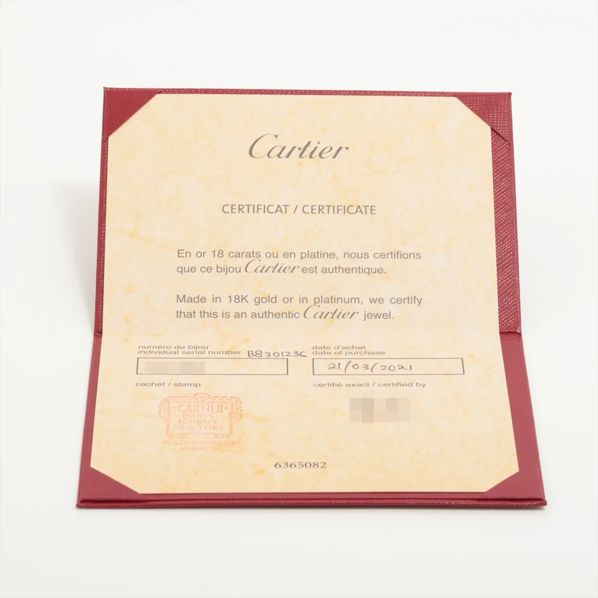 Juste un Clou Earrings, 750 (WG), 5.1g, KTF408, with pierced earrings, one earring backing is aftermarket, B8301236 — view 6