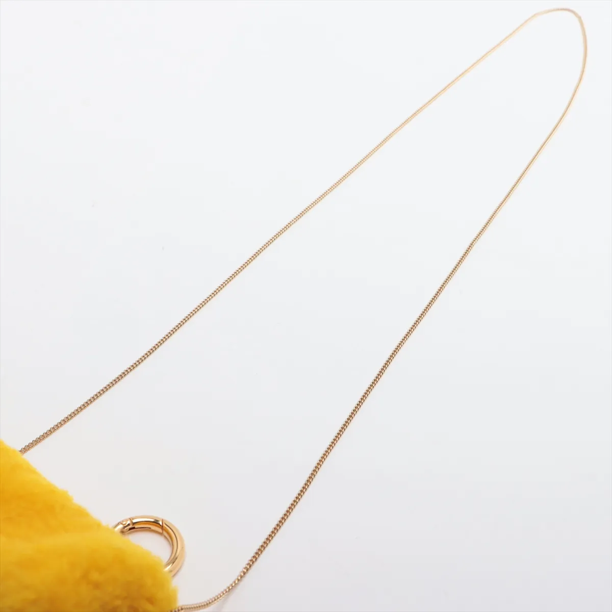 Nano Bucket Fur Chain Shoulder Bag, Yellow, 7AR844 — view 5