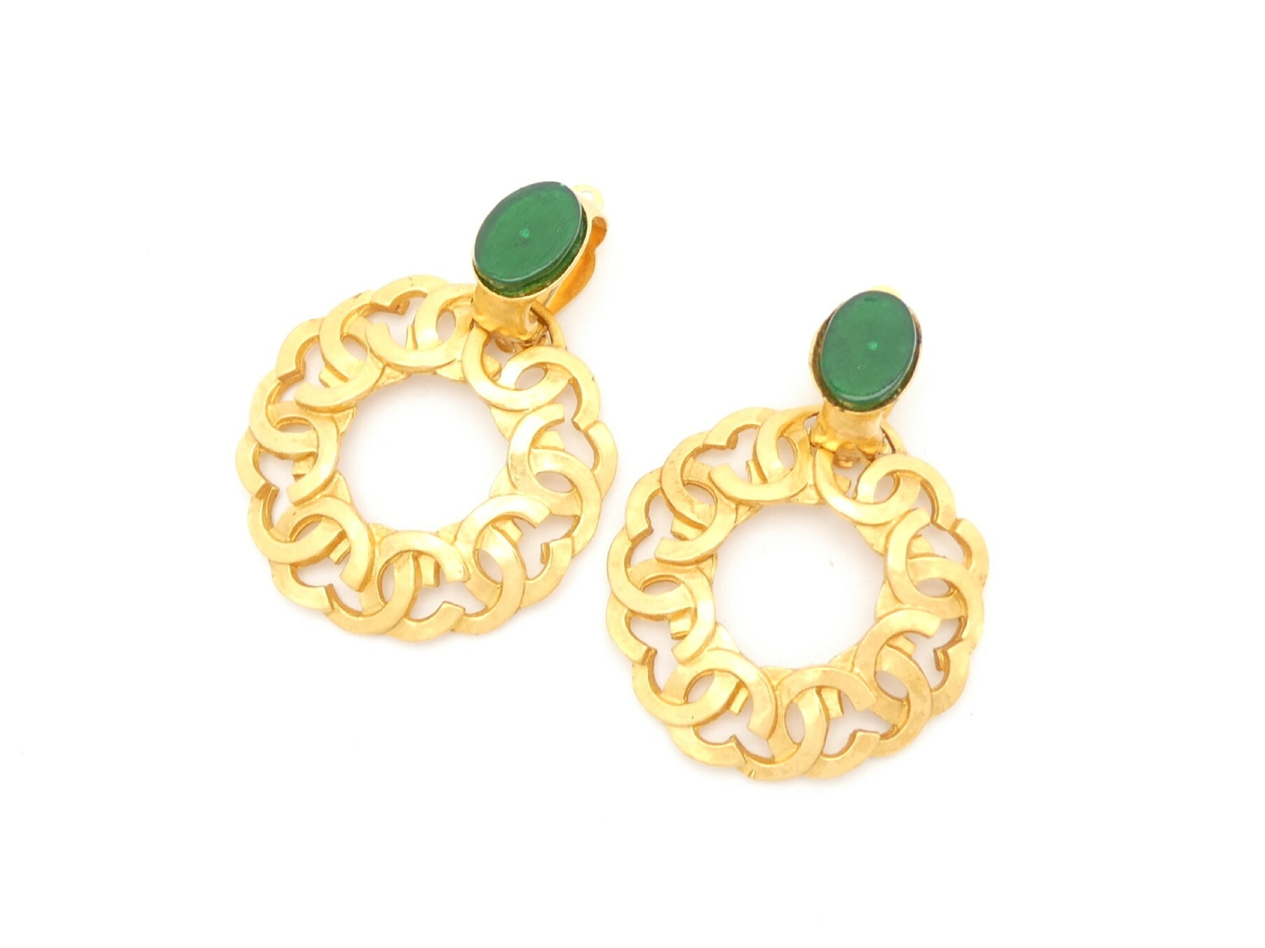 Coco Mark Gold Swing Earrings — view 2