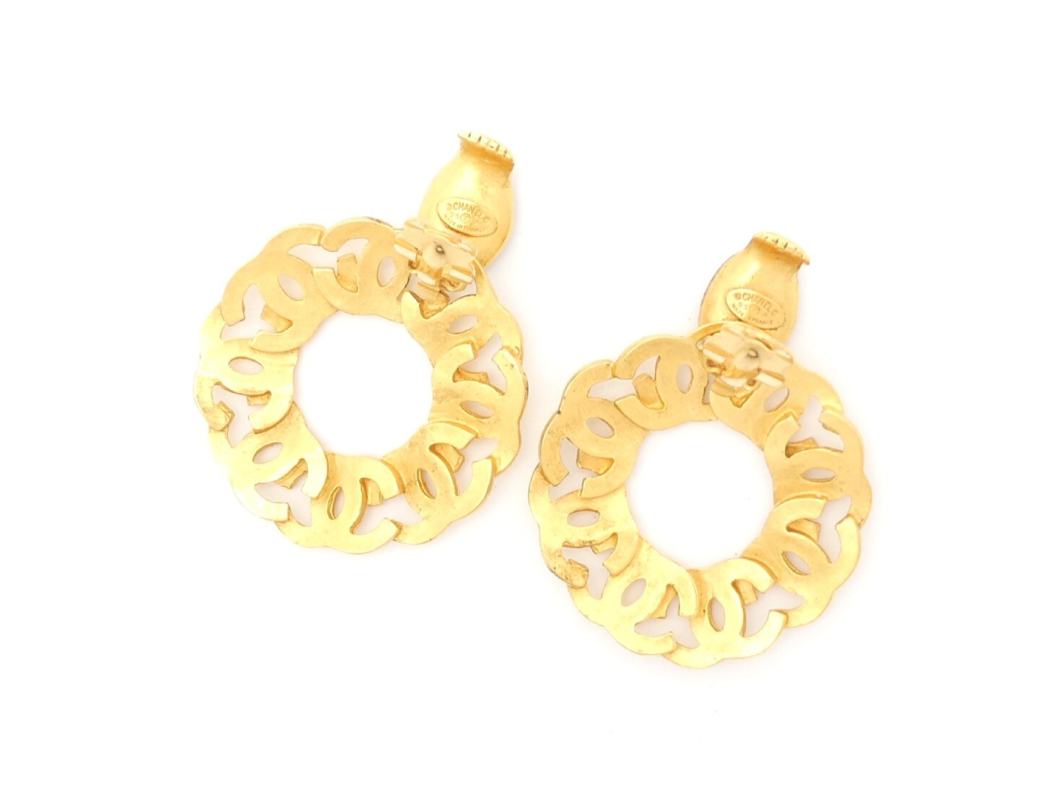 Coco Mark Gold Swing Earrings — view 4