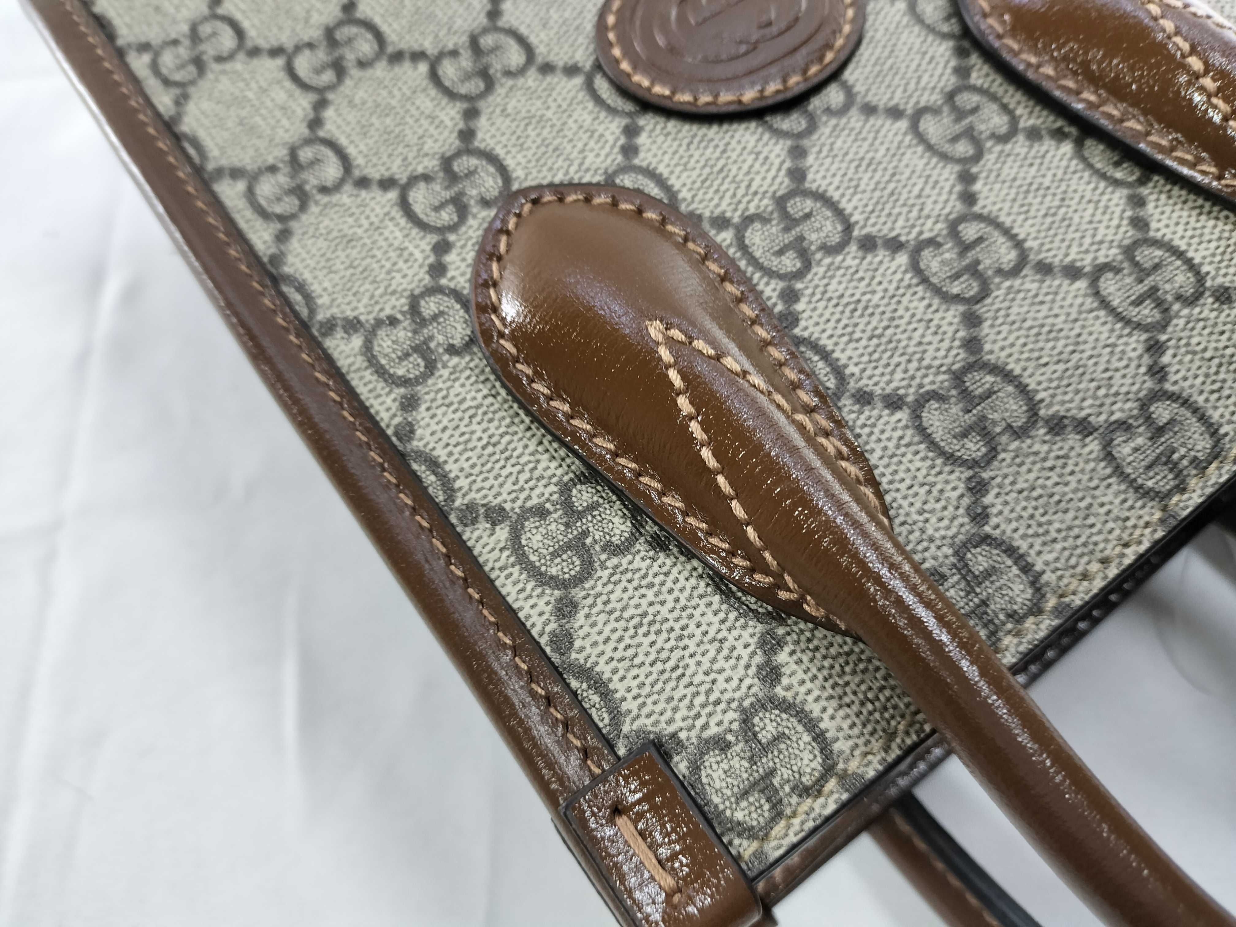 GG Supreme Interlocking G 2-way Handbag — view 5